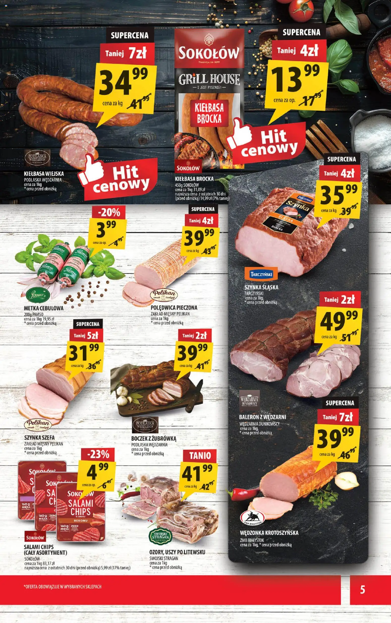 Arhelan gazetka od 28.08.2026 | Strona: 5 | Produkty: Grill, Szynka, Metka cebulowa, Salami