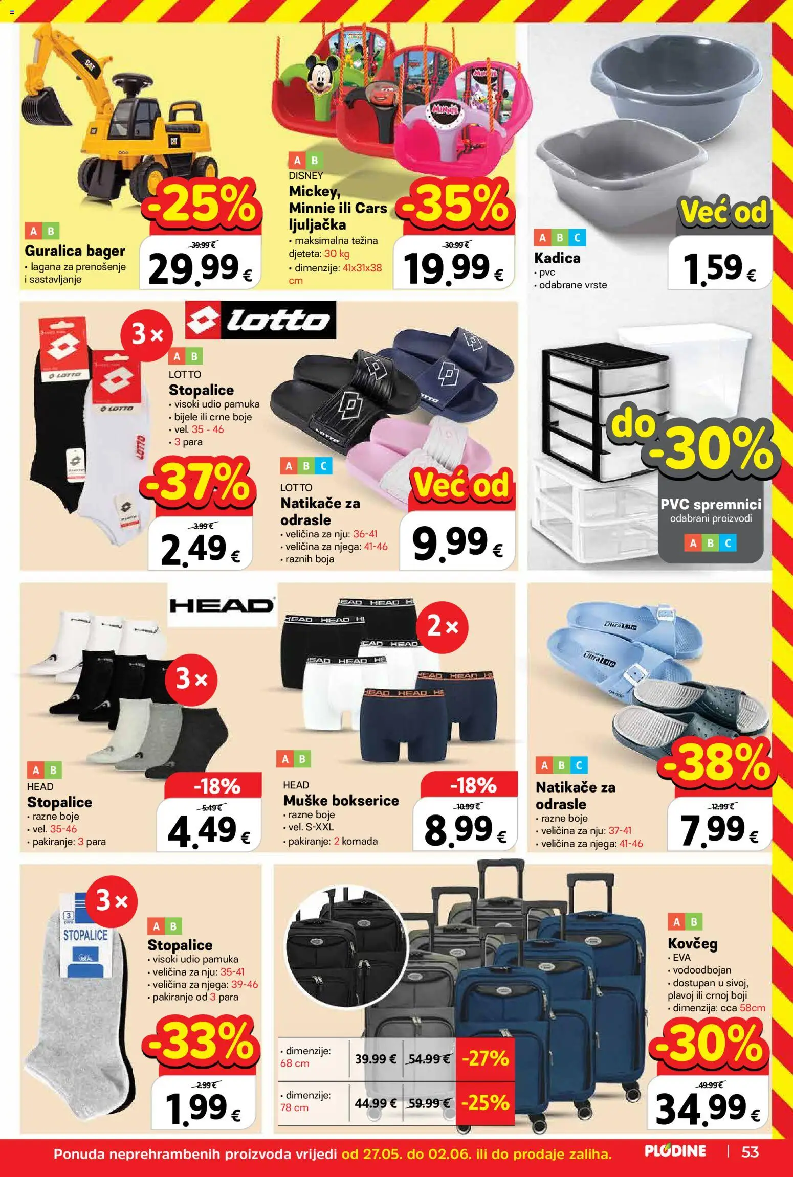 Plodine katalog | vrijedi od 27.05.2026 | Stranica: 53 | Proizvodi: Natikače, Bokserice