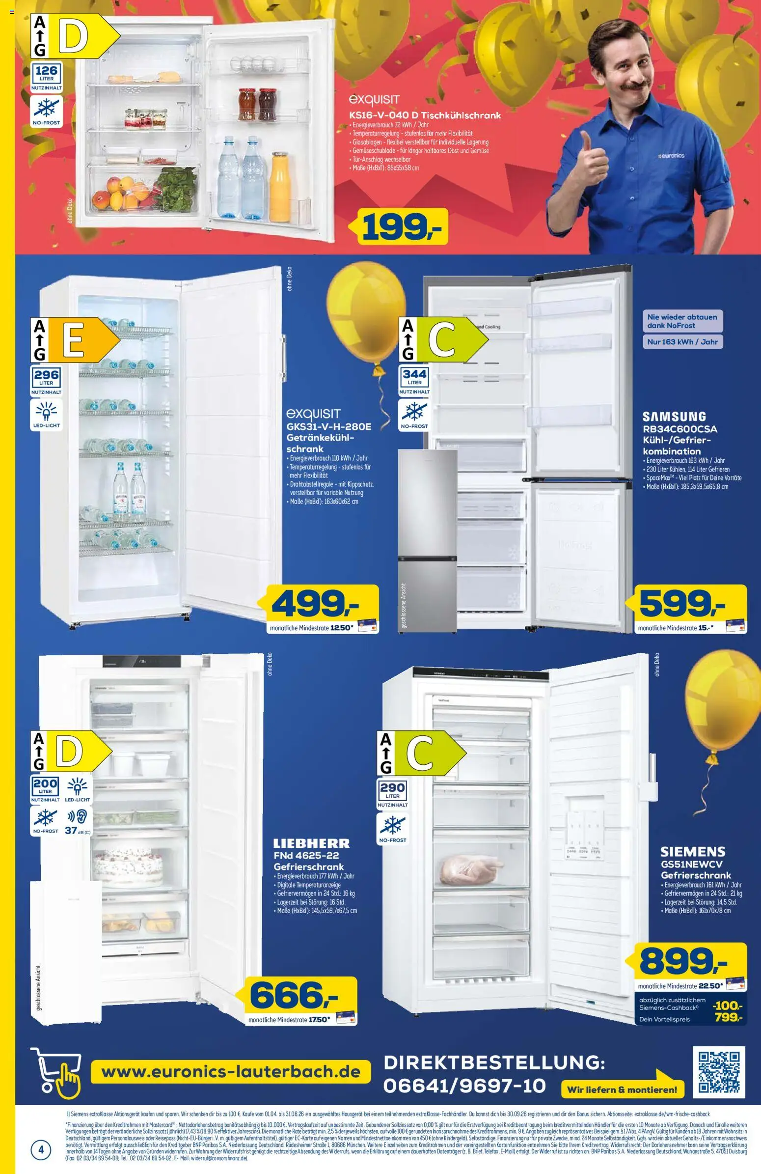Euronics  Aktueller Prospekt – gültig ab 04.07.2026 | Seite: 4 | Produkte: Siemens, Samsung, Gemüse, Obst
