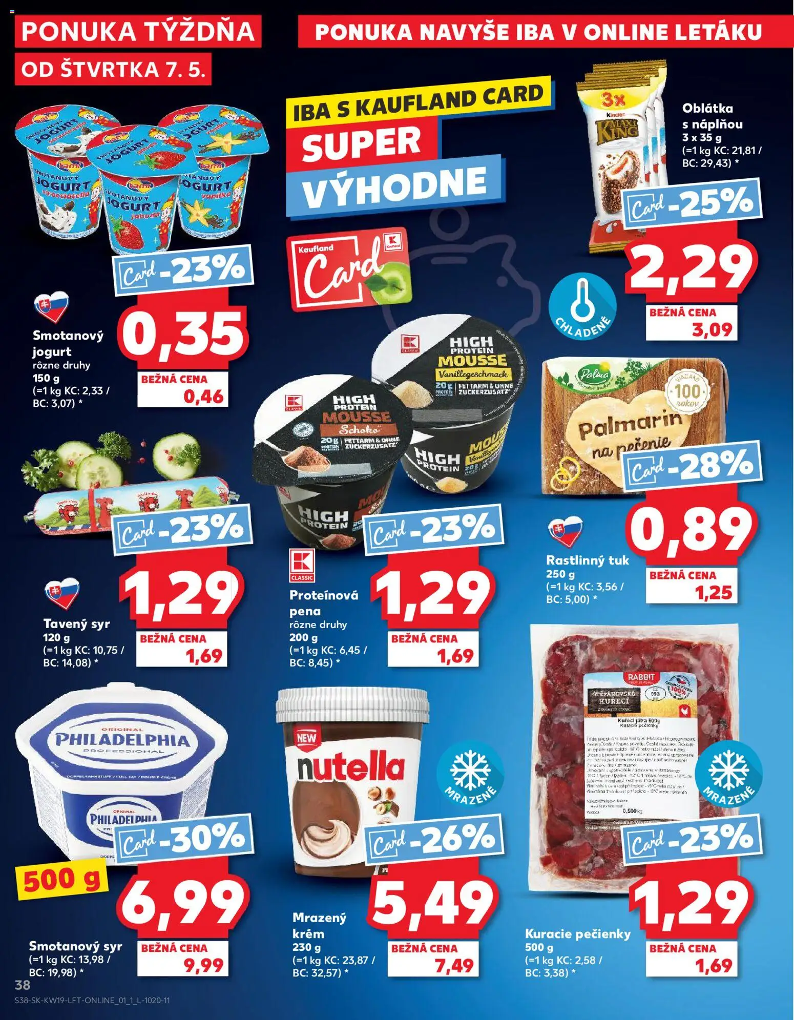 Kaufland SK akciós ujság - amely érvényes a következő dátumtól: 07.05.2026 | Oldal: 38 | Termékek: Nutella, Protein