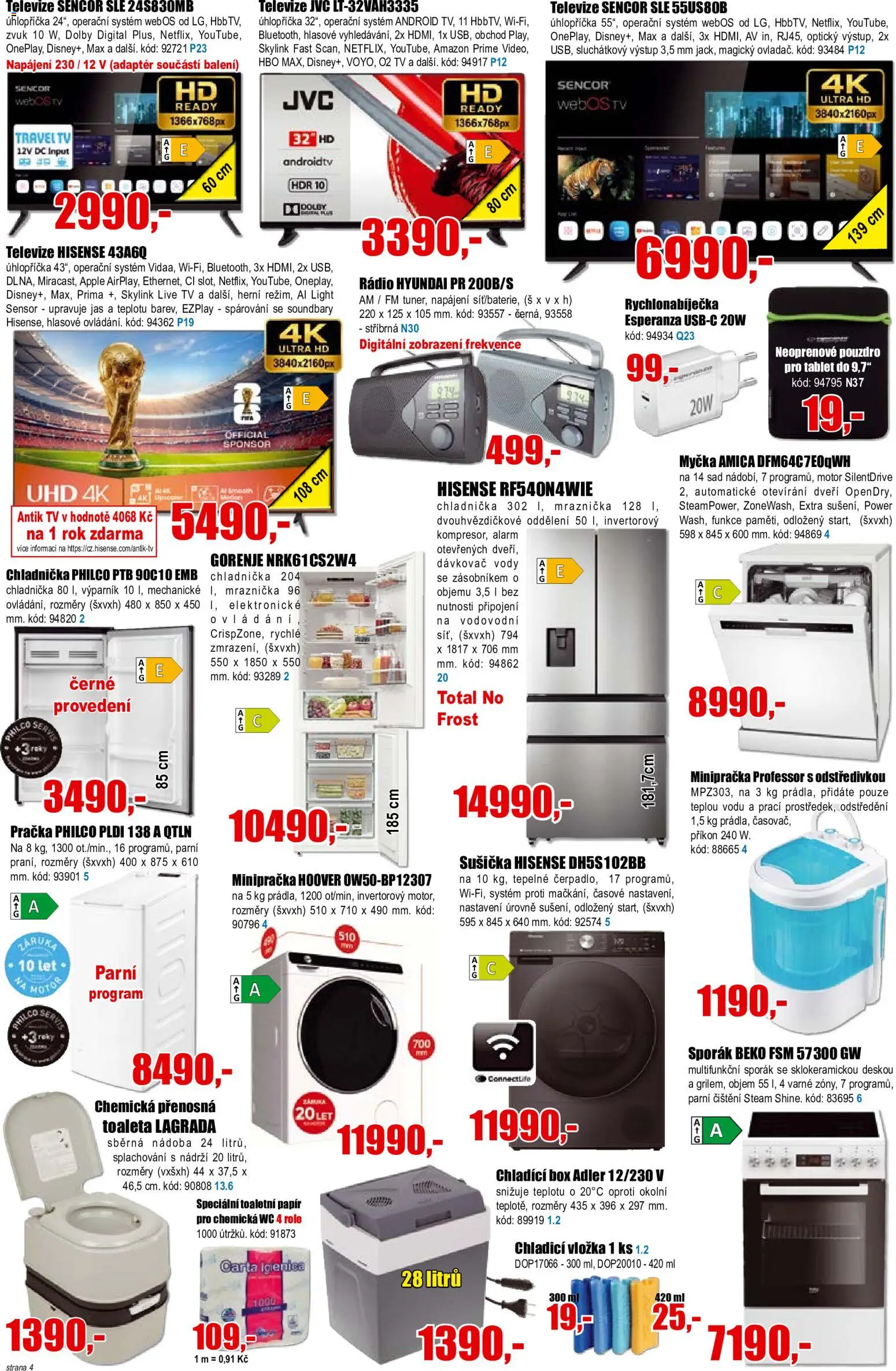 Eva supermarket leták od 27.05.2026 | Strana: 4 | Produkty: Tablet, Apple, Adaptér, Sušička