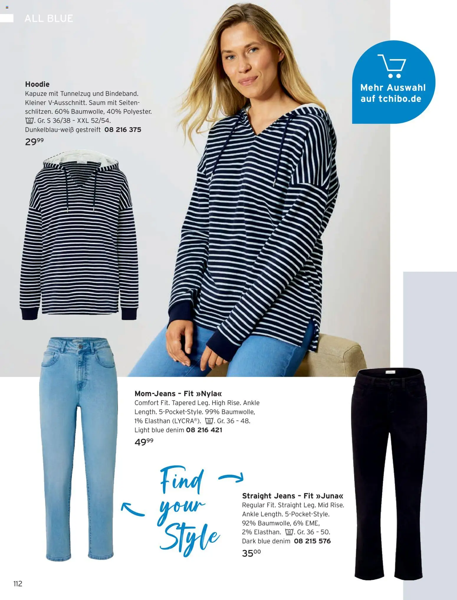 Angebote Tchibo – gültig ab 01.08.2026 | Seite: 112 | Produkte: Hoodie, Jeans