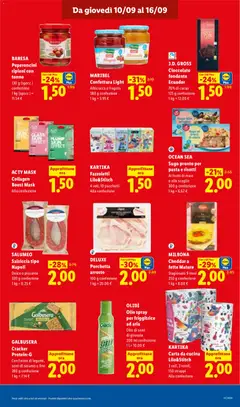 Anteprima del volantino OCEAN SEA Sugo pronto per pasta e risotti, Ai frutti di mare o allo scoglio, 300 g confezione, 1 kg = 6.67 € valido a partire dal 10/09/2026 | Pagina: 11