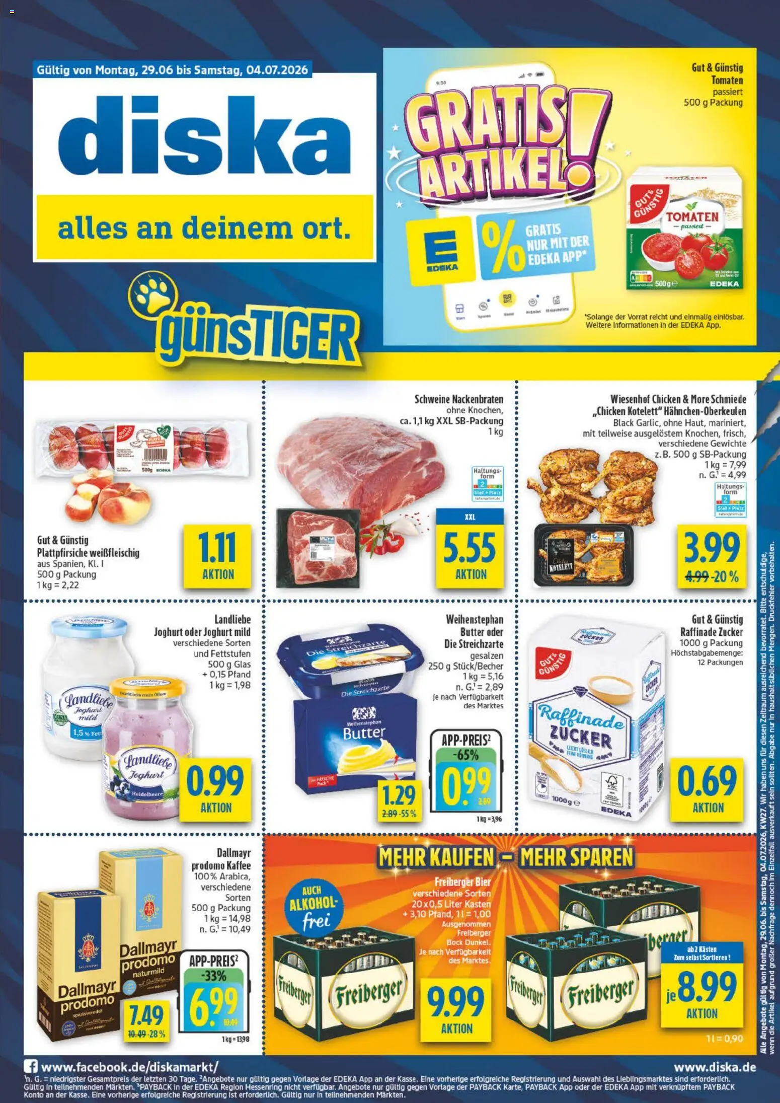 Diska Prospekt – gültig ab 29.06.2026 | Seite: 5 | Produkte: Joghurt, Kaffee, Bier, Tomaten