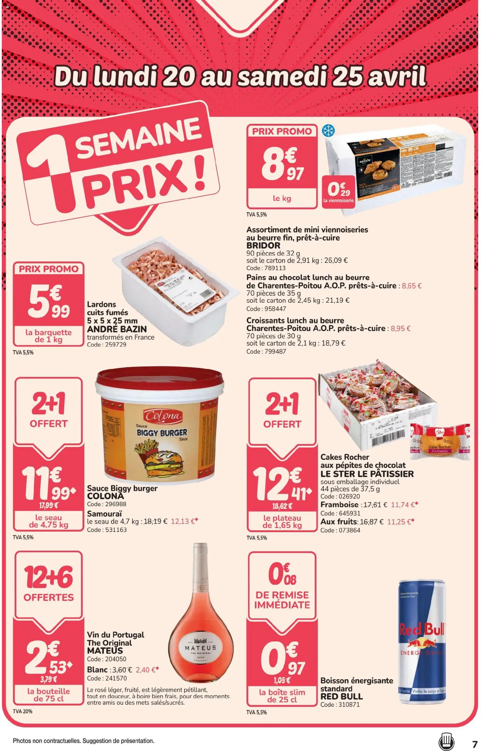 {H1} | Page: 7 | Produits: Framboise, Plateau, Pépites de chocolat, Chocolat
