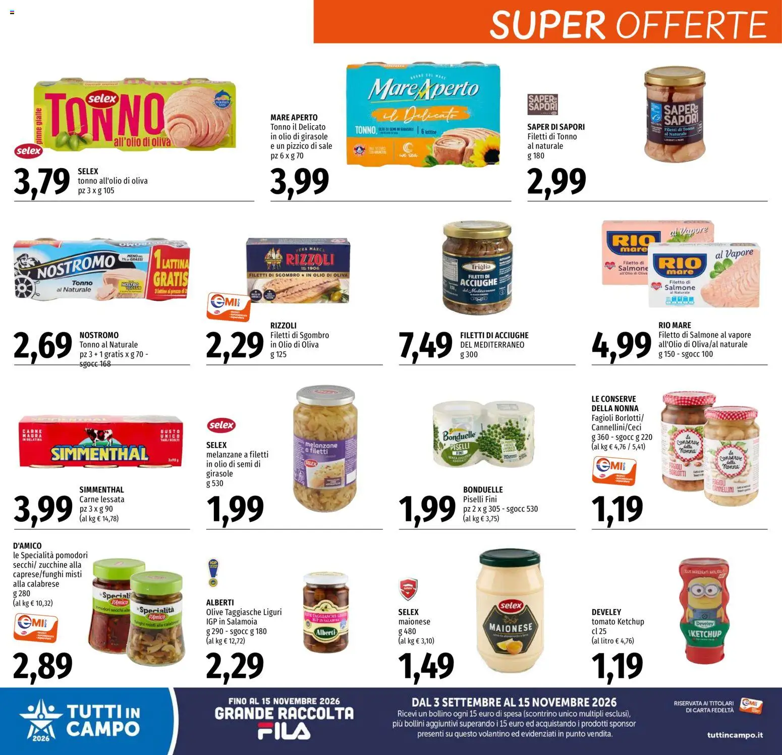 Volantino EMI del 01/10/2026 | Pagina: 14 | Prodotti: Ketchup, Piselli, Acciughe, Specialità