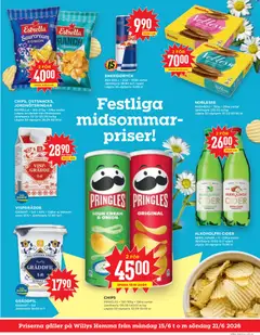 PRINGLES, 160-165g • Olika sorter. Jämförpris 136:36-140:63 kr/kg. Lägsta 30-dgrspris 32:08-34:92 kr - Förhandsvisning av reklamblad från butik Willys aktuell från 15.06.2026 | Sida: 5