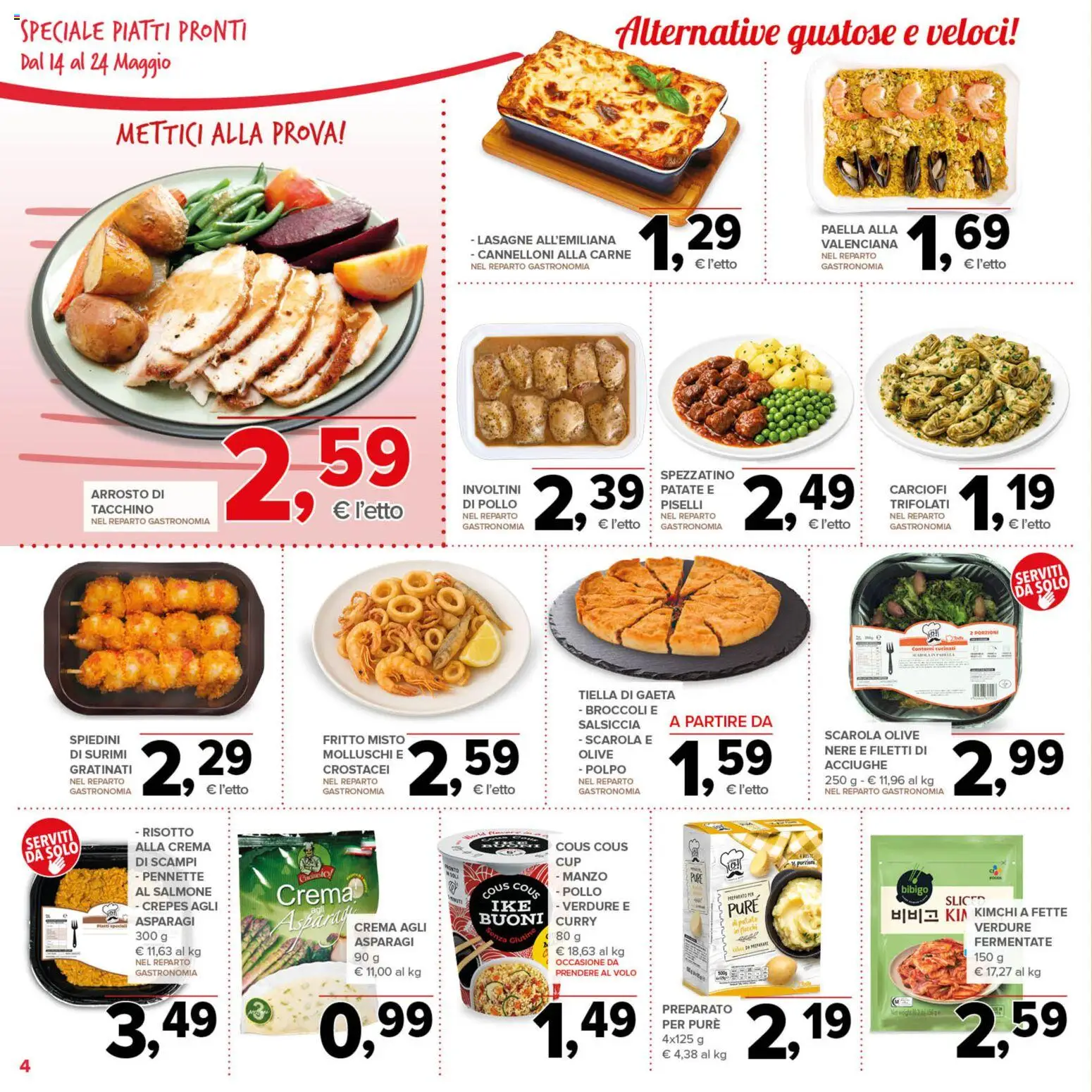Volantino Todis del 14.05.2026 | Pagina: 4 | Prodotti: Salmone, Fiocchi, Surimi, Piselli