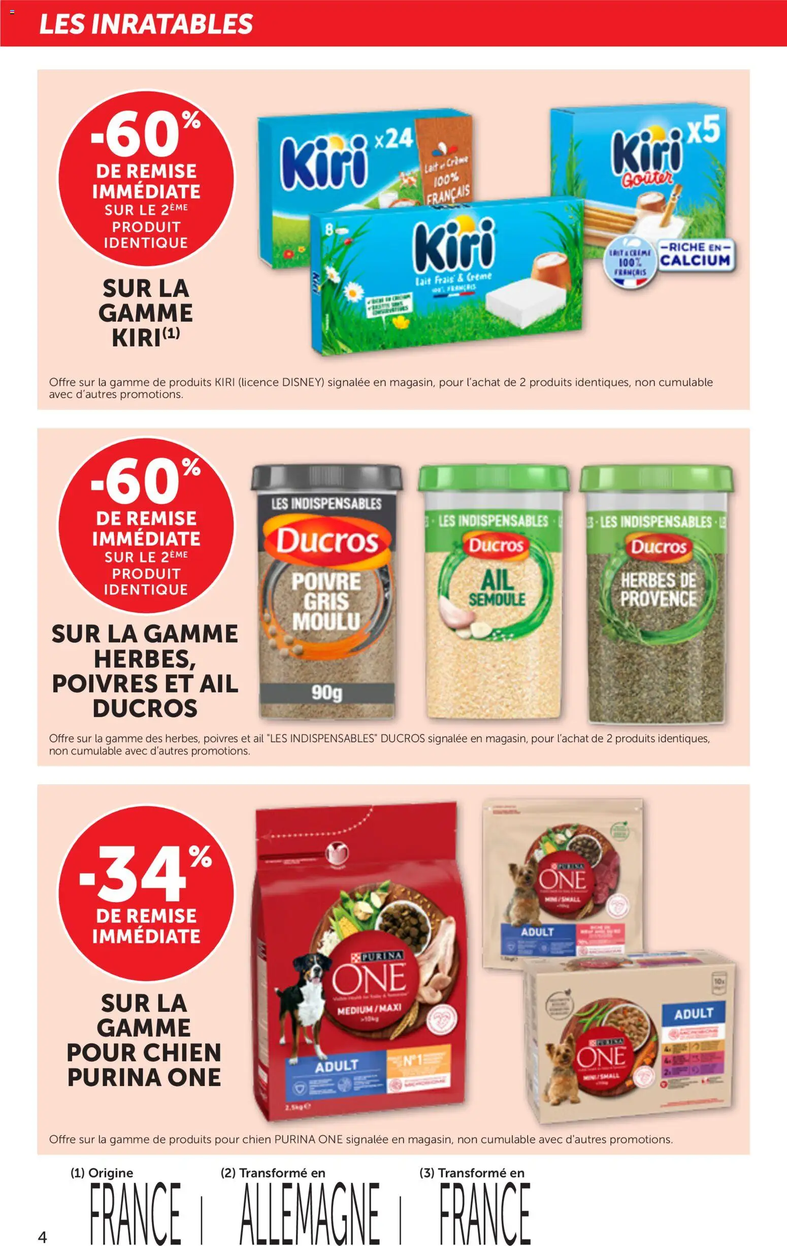 {H1} | Page: 4 | Produits: Ail, Kiri, Semoule, Crème