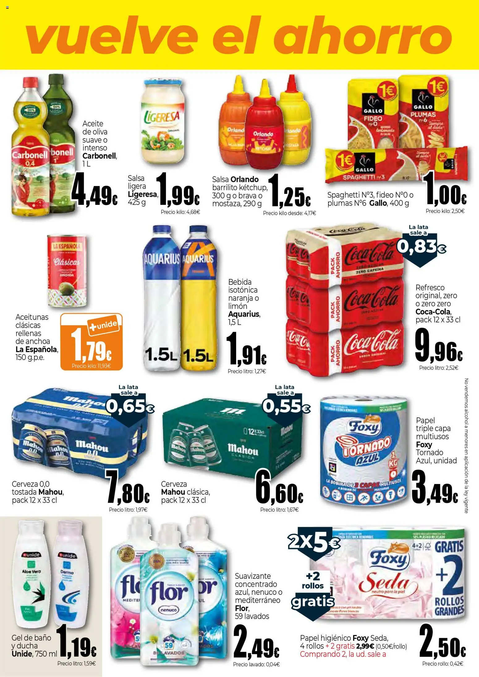Unide - Vuelve Goyo, vuelve el ahorro Supermercados │ válido desde el 09.04.2026 | Página: 3 | Productos: Gel de baño, Aceite, Papel higienico, Anchoa