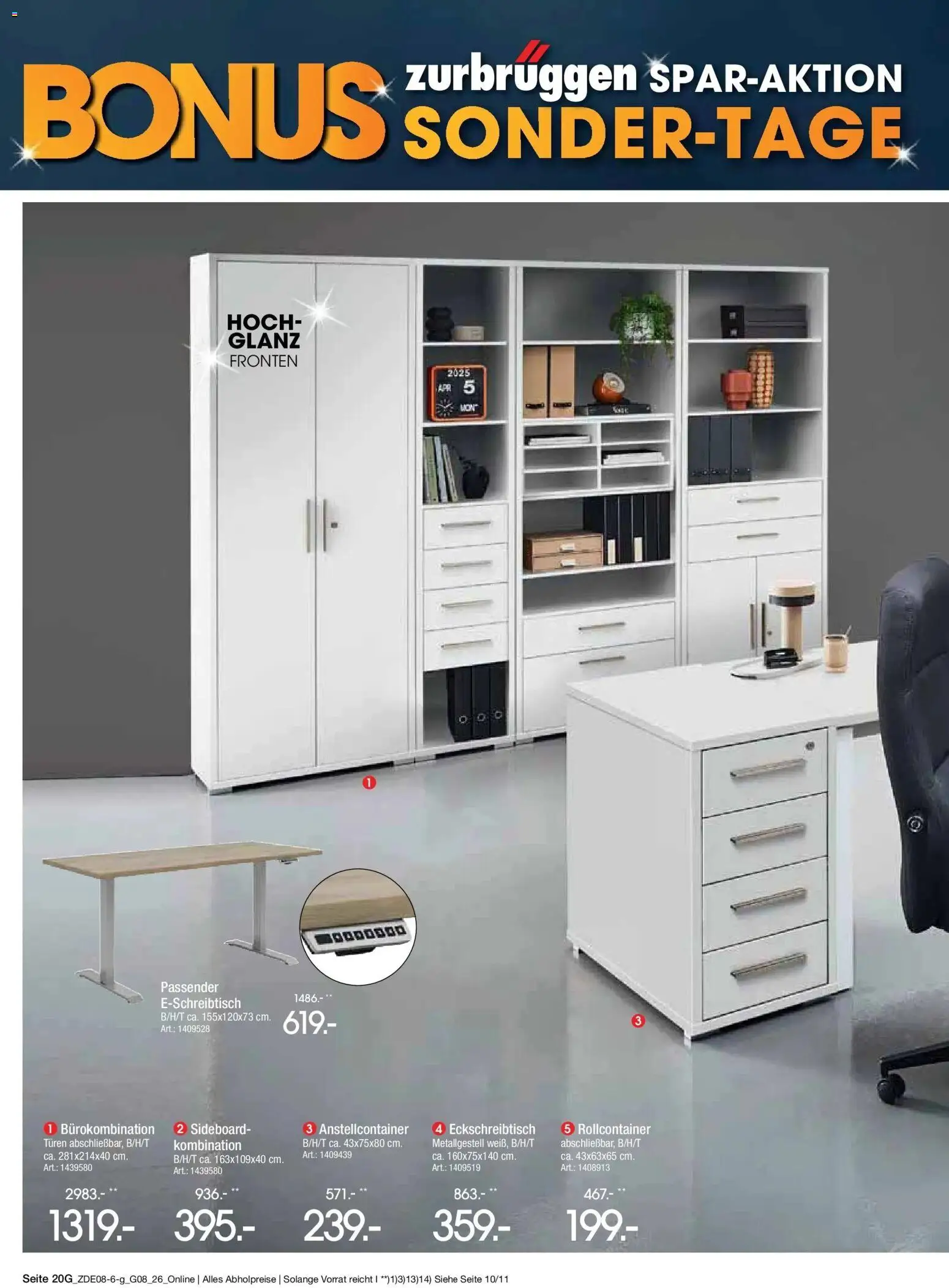 Zurbrüggen - Zurbrüggen: Bonus Sonder-Tage – gültig ab 31.07.2026 | Seite: 42 | Produkte: Sideboard, Rollcontainer
