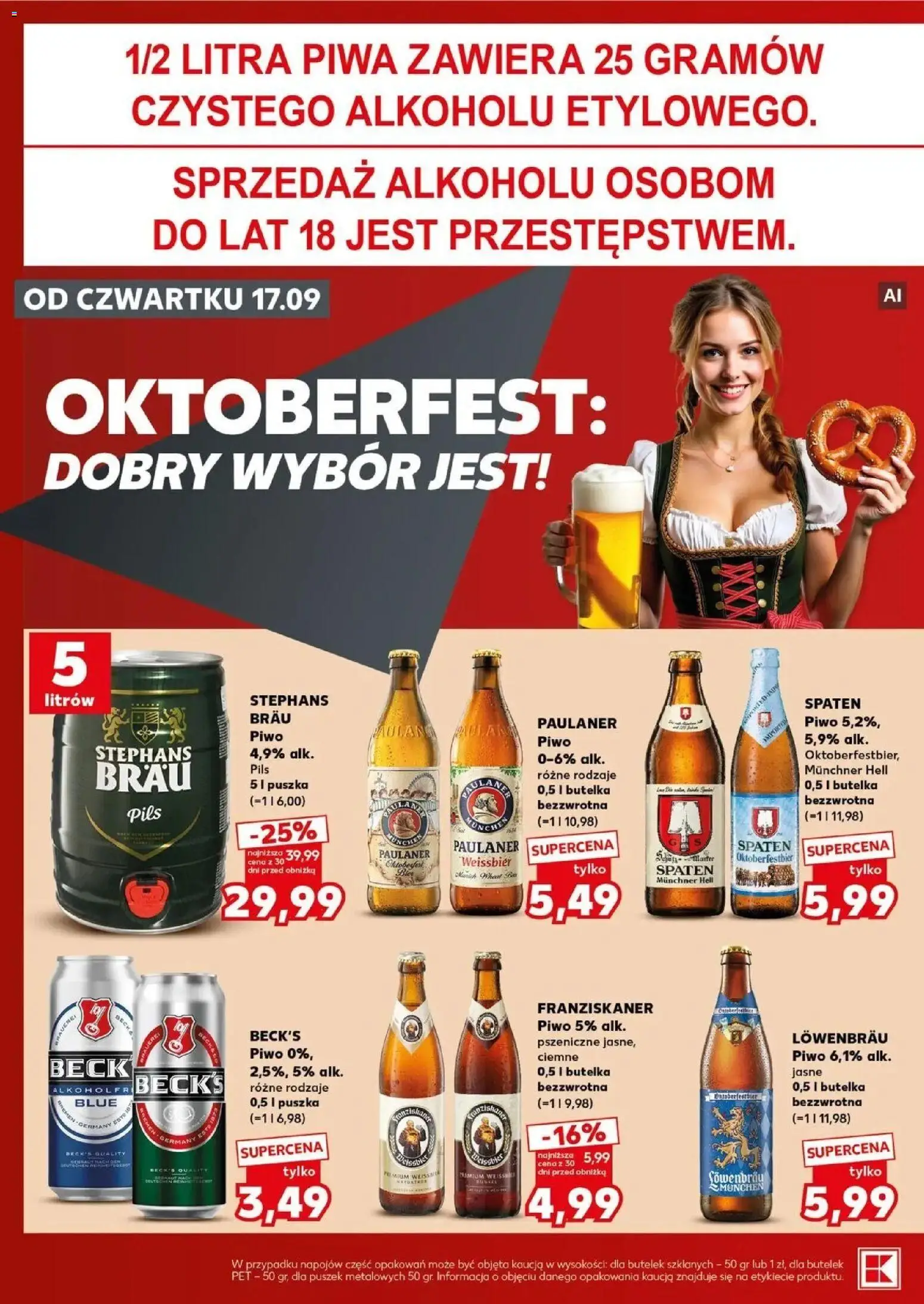 Kaufland gazetka - Super sobota od 19.09.2026 - od jutra PDF | Strona: 22 | Produkty: Piwo