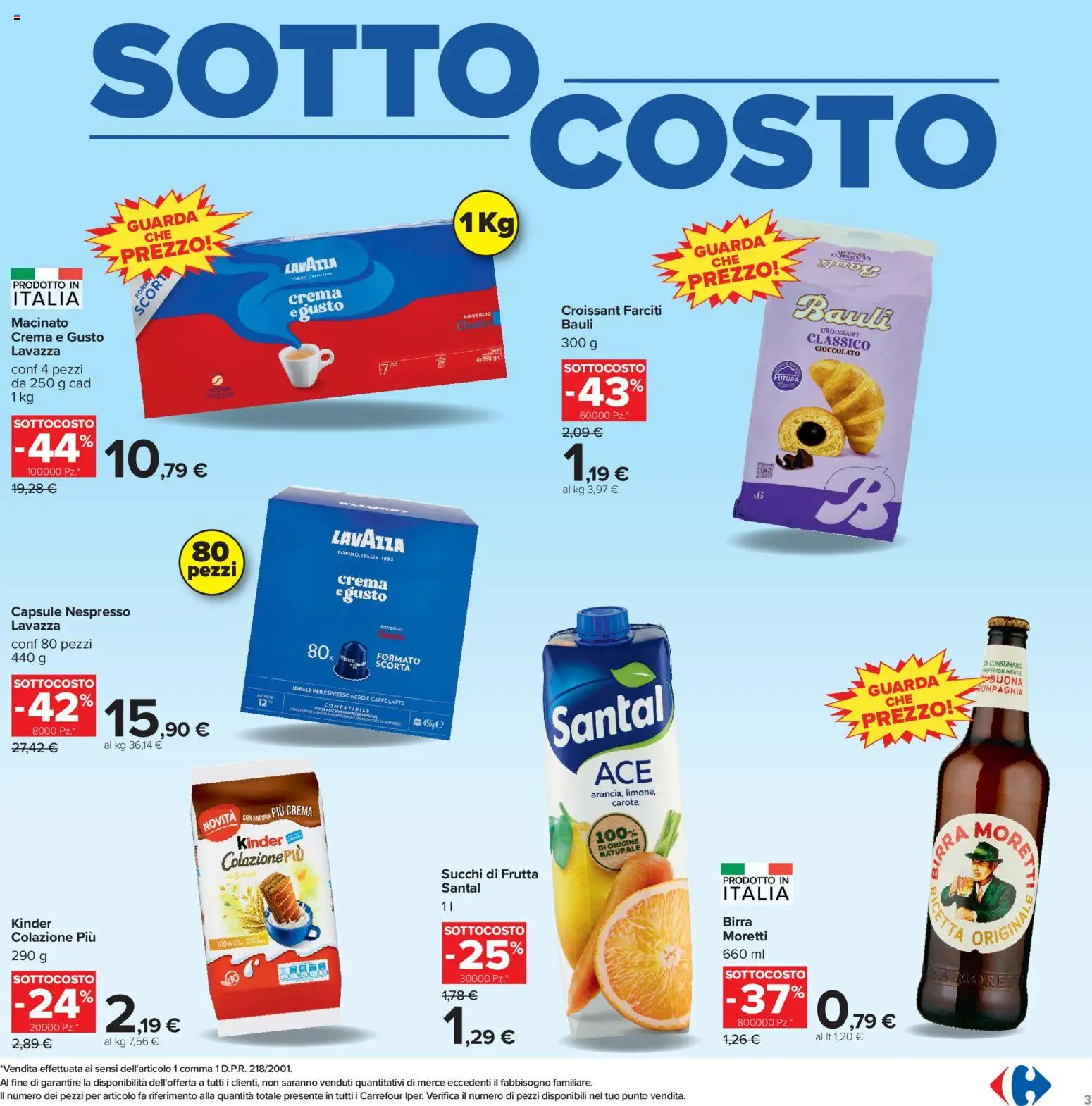 Volantino Carrefour del 04/09/2026 | Pagina: 3 | Prodotti: Carota, Latte, Croissant, Macinato