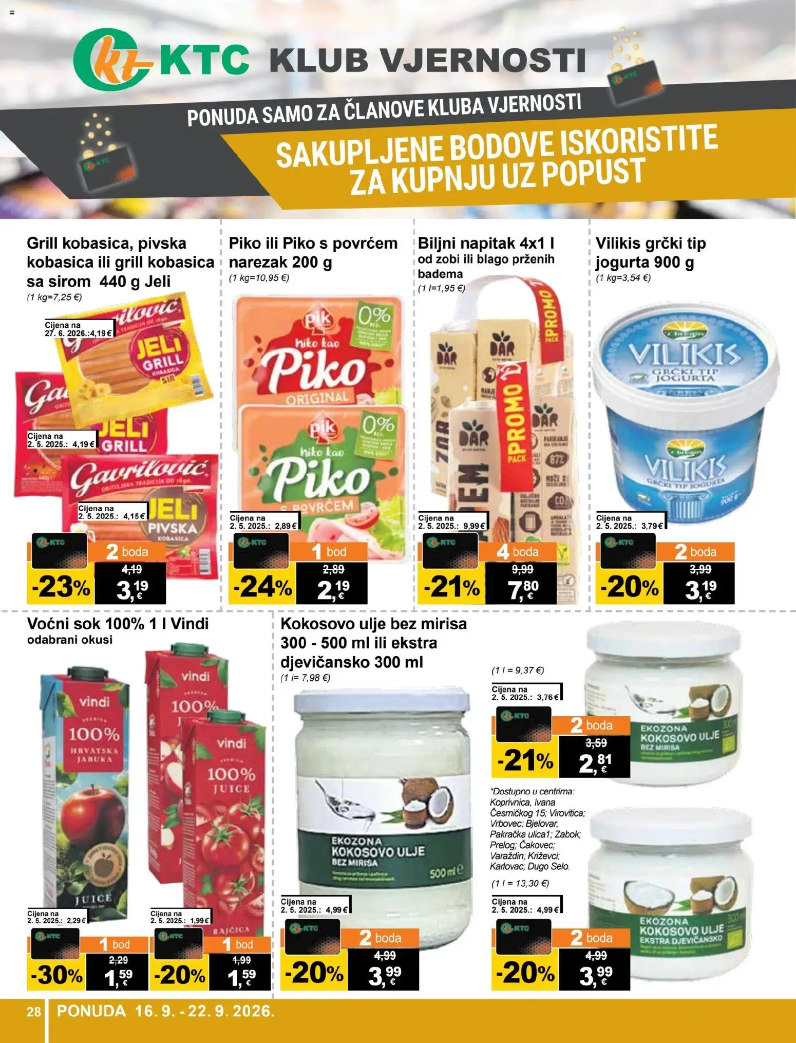 KTC katalog | vrijedi od 16.09.2026 | Stranica: 28 | Proizvodi: Biljni napitak, Rajčica, Napitak, Jabuka