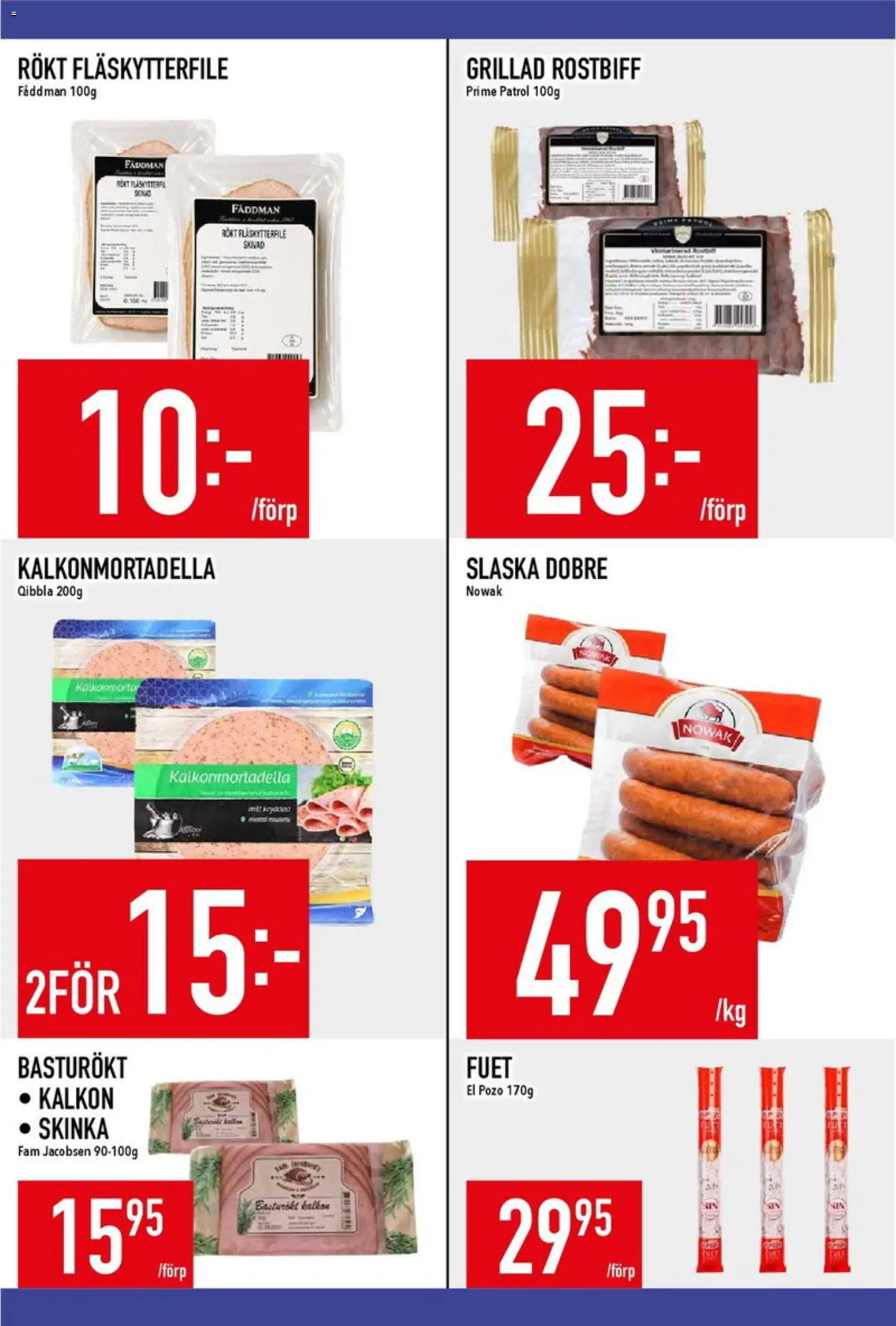 Matdax reklamblad aktuell från 08.06.2026 | Sida: 9 | Produkter: Fläskytterfilé, Skinka, Kalkon