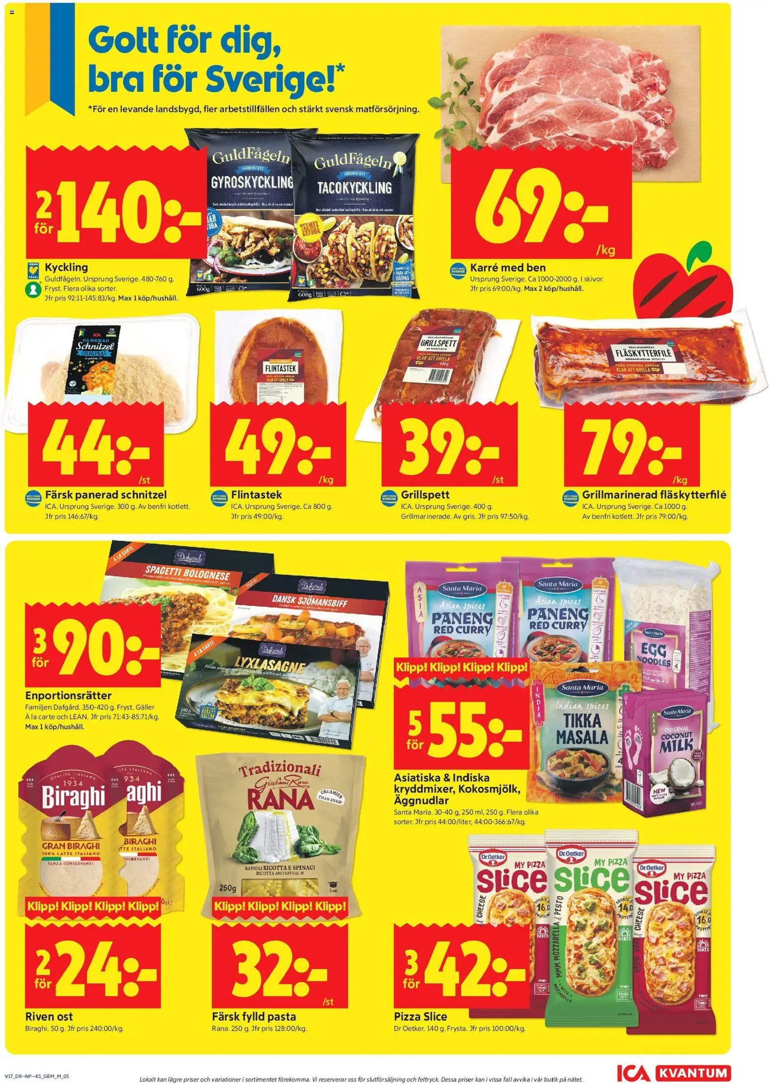 ICA Kvantum reklamblad aktuell från 20.04.2026 | Sida: 5 | Produkter: Grillspett, Galler, Pizza, Pesto