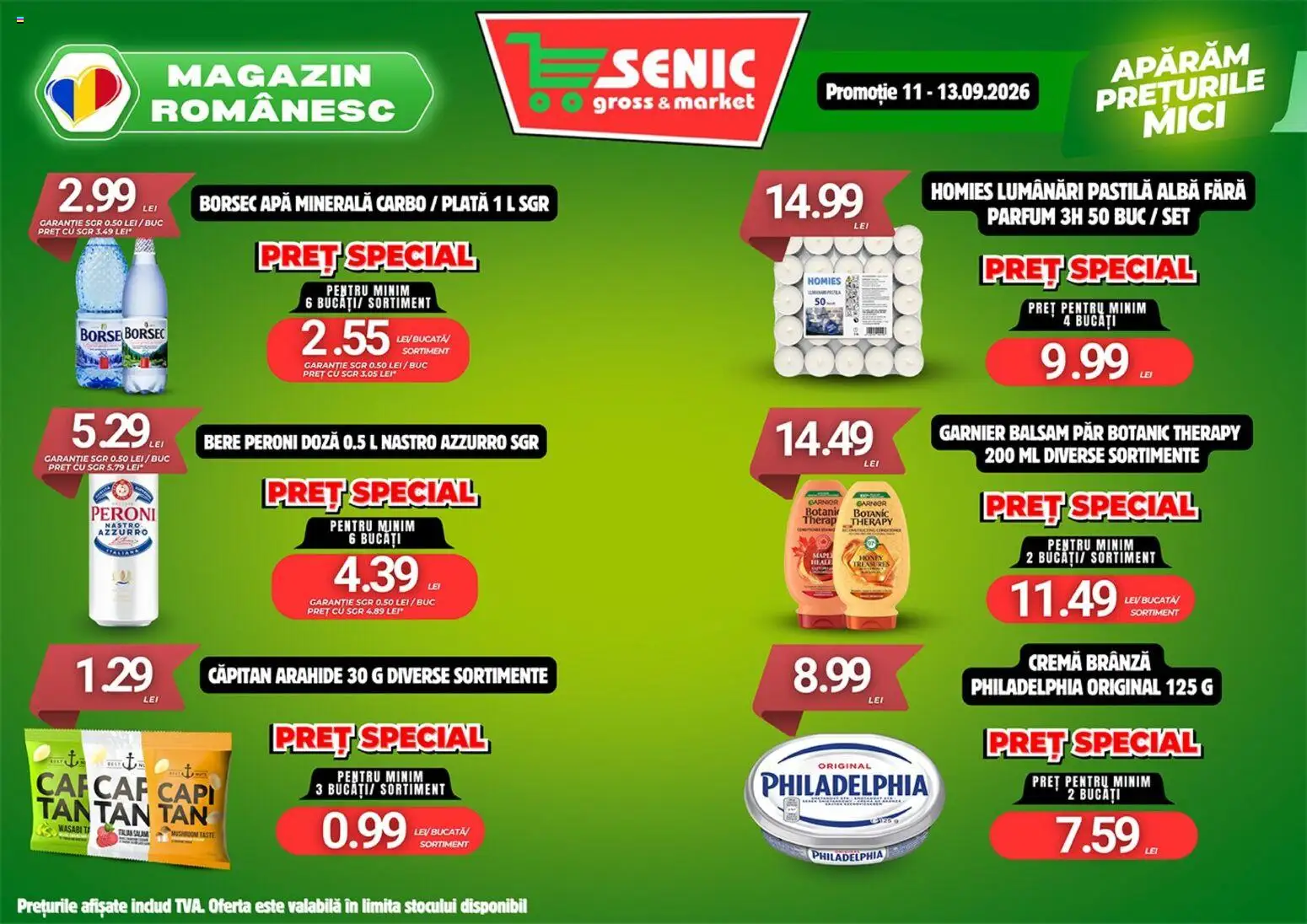Noul catalog Senic – valabil de la 07.09.2026 | Pagină: 7 | Produse: Parfum, Arahide, Cremă, Apă