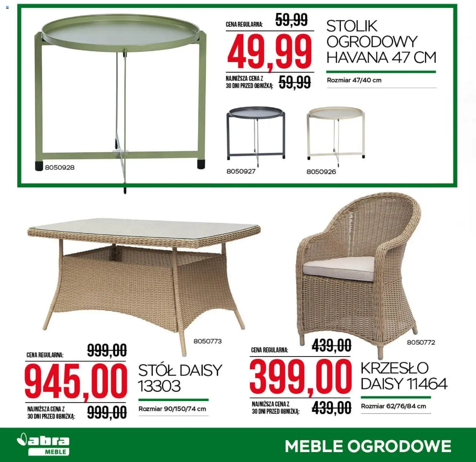 Abra meble gazetka od 27.05.2026 | Strona: 12 | Produkty: Stół, Krzesło, Meble ogrodowe