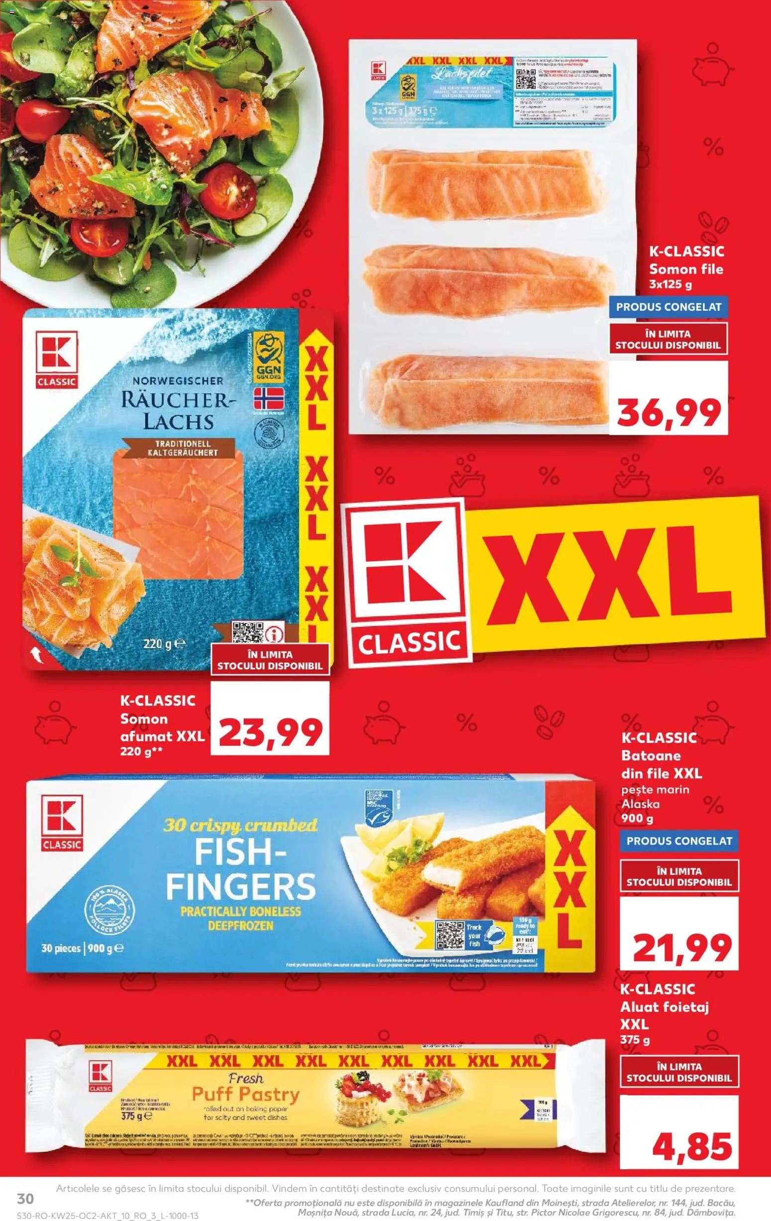 Noul catalog Kaufland – valabil de la 17.06.2026 | Pagină: 30 | Produse: Foietaj, Aluat, Pește
