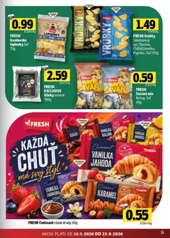 Fresh leták platný od 10.09.2026 | Strana: 31 | Produkty: Ananás, Slivky, Sušené slivky, Vanilka