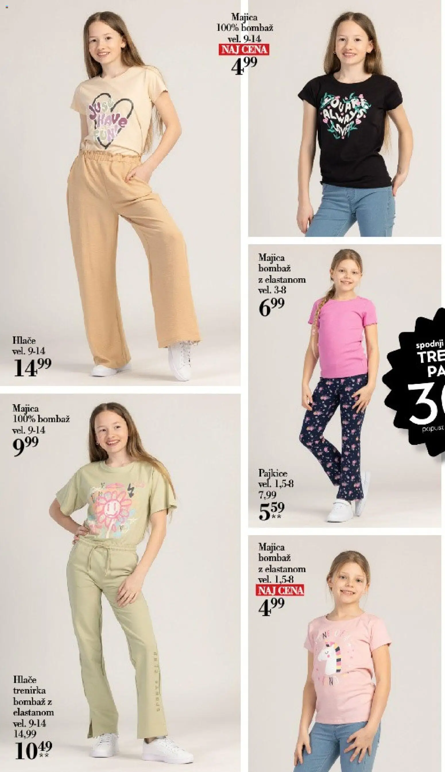Novi Mana katalog ponudbe – veljaven od 15.04.2026 | Stran: 6 | Izdelki: Pajkice, Trenirka, Majica, Hlace