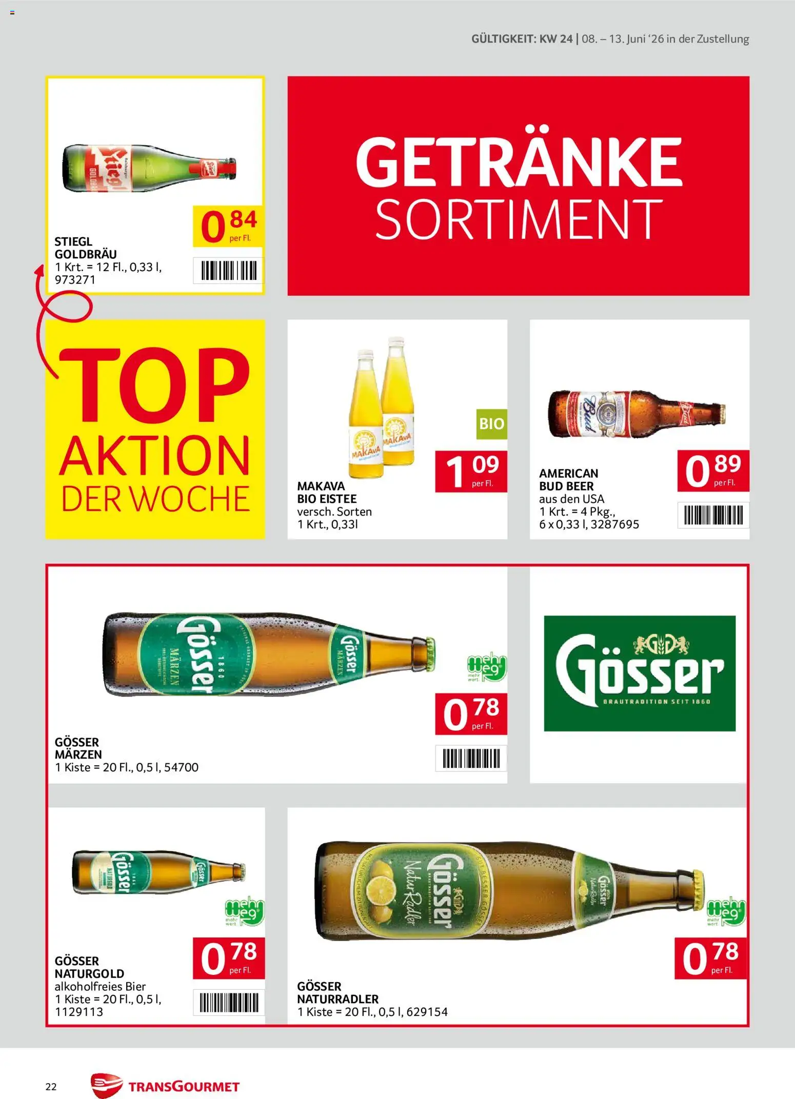 Transgourmet Zustellaktion gültig ab 08.06.2026 | Seite: 22