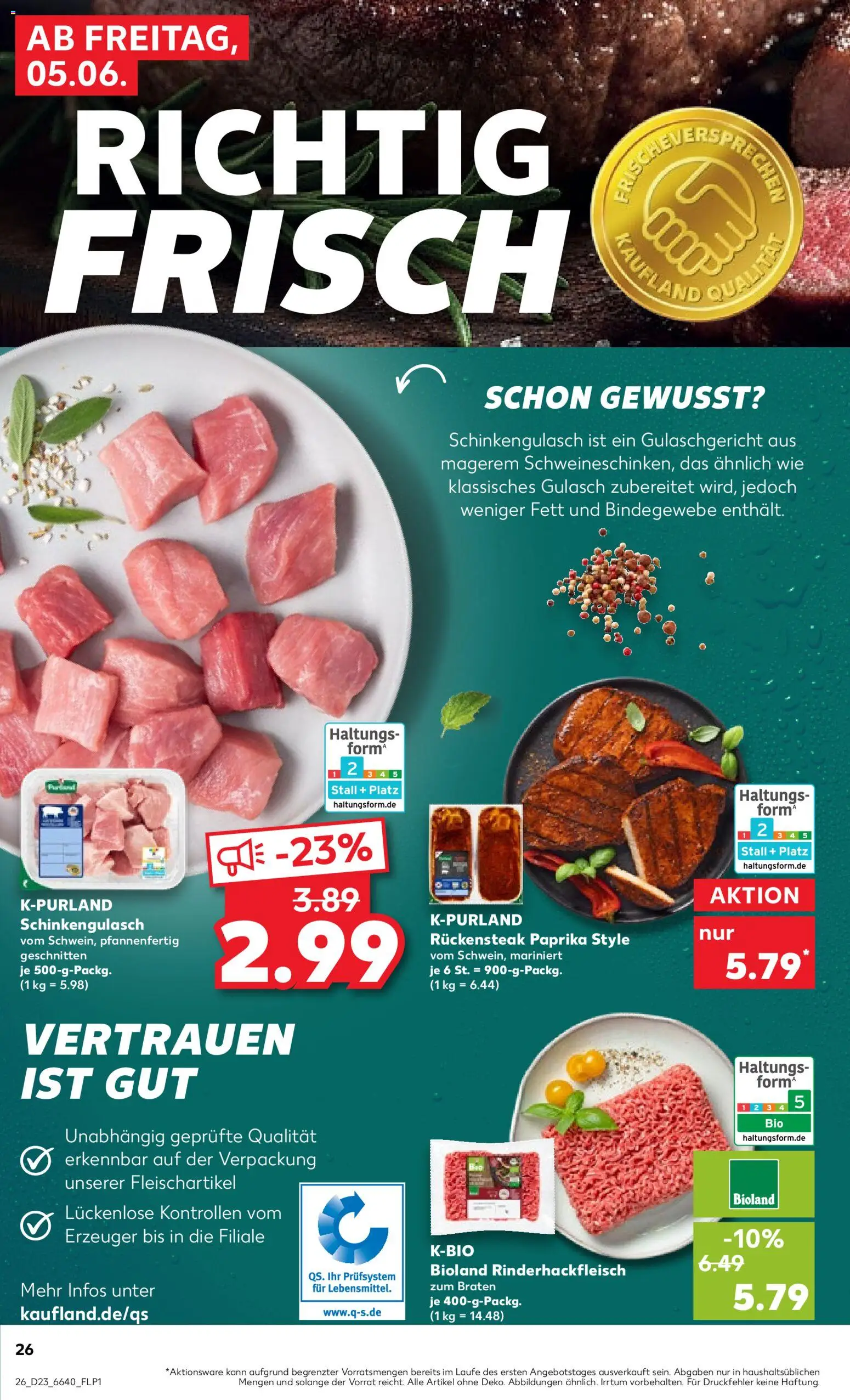 Kaufland Německo leták od 04.06.2026 | Strana: 26 | Produkty: Paprika, Forma