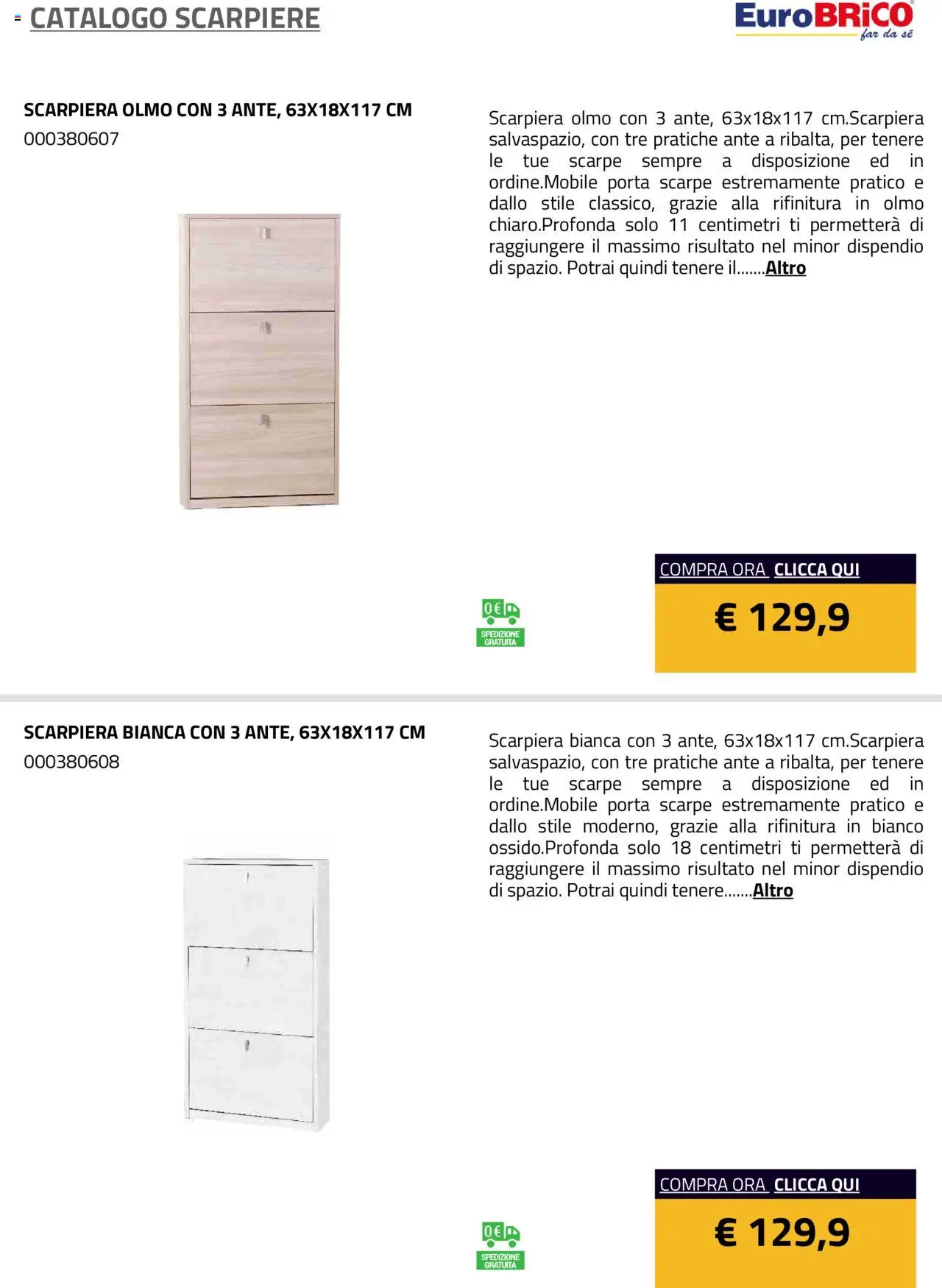 Volantino Eurobrico del 23.07.2025 | Pagina: 23 | Prodotti: Scarpe, Scarpiera