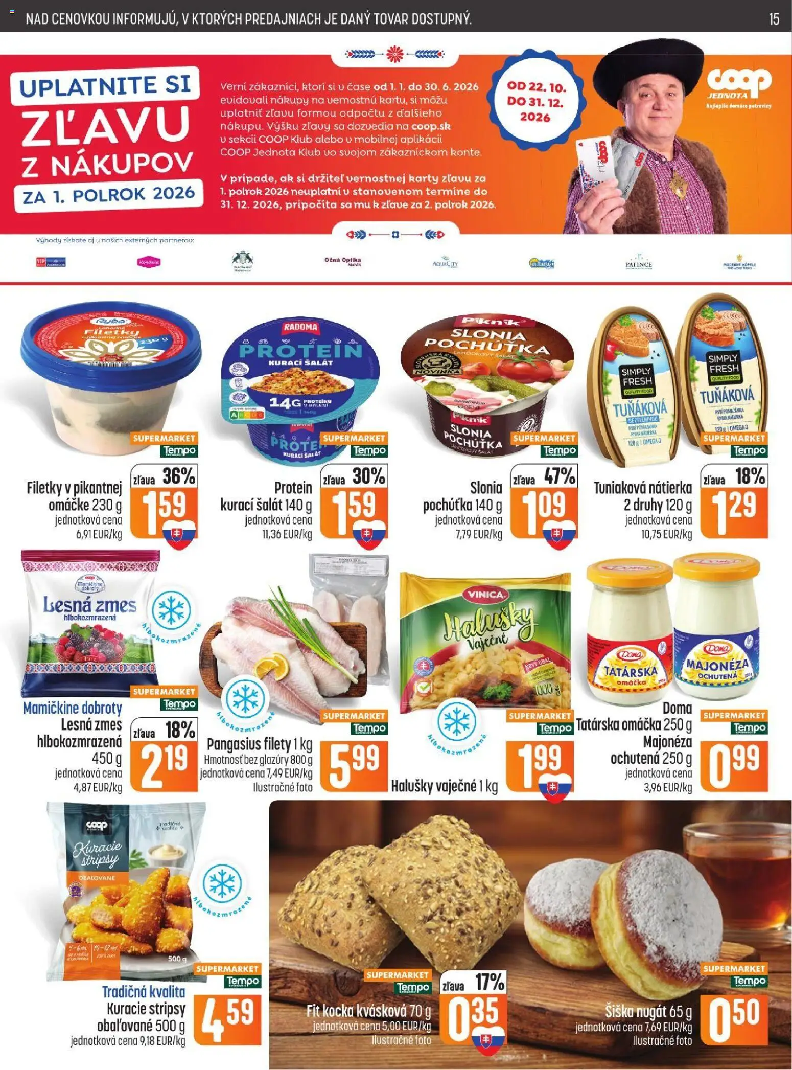 Nové COOP Jednota akcie – leták je platný od 22.10.2026 | Strana: 15