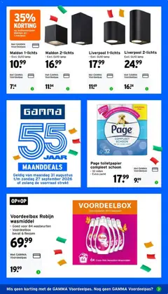 GAMMA folder - Voorbeeld van een folder van GAMMA, geldig van 31-08-2026 | Pagina: 19 | Producten: Wasmiddel, Robijn, Lamp, Toiletpapier