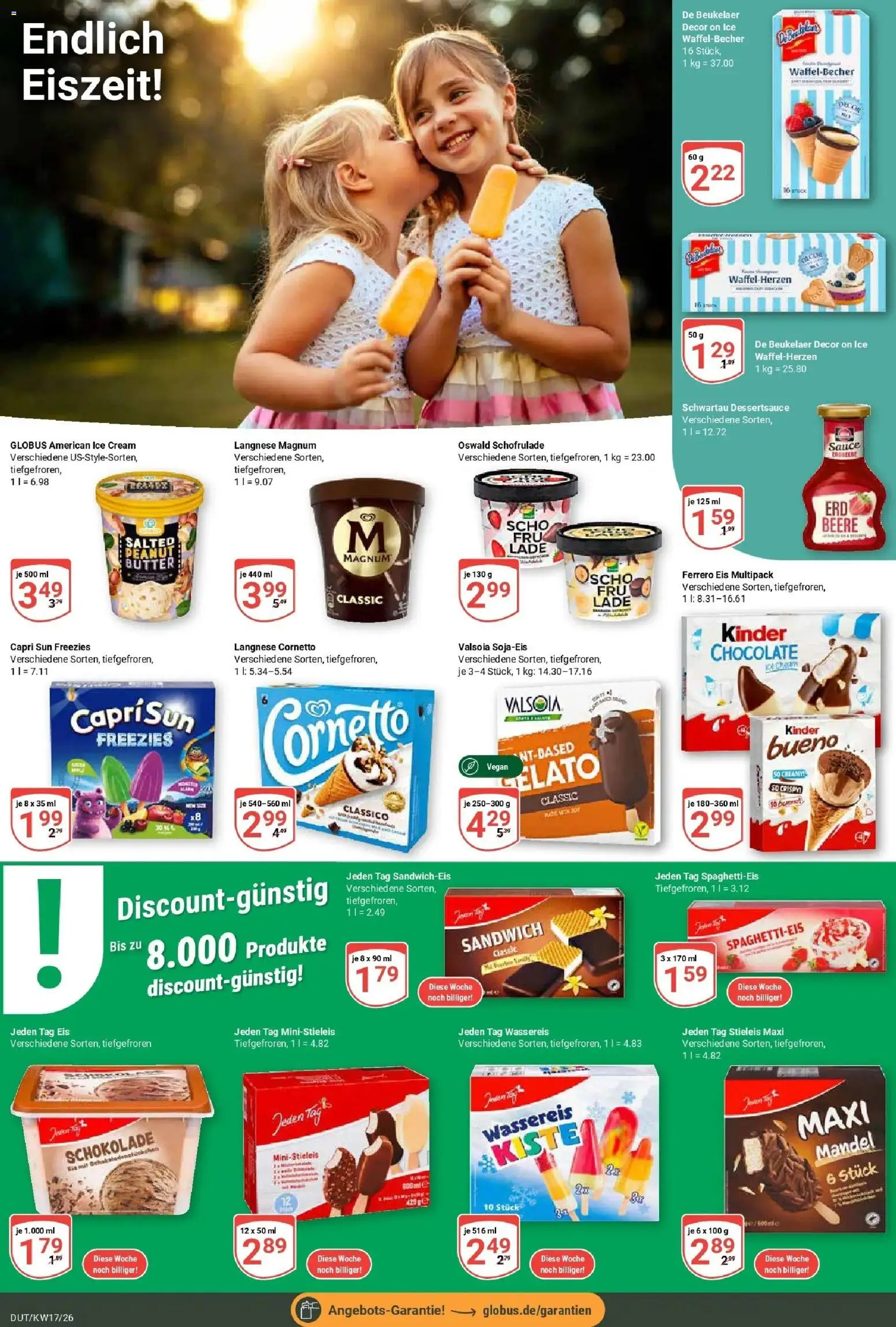 Globus Prospekt Wetzlar-Dutenhofen	 – gültig ab 20.04.2026 | Seite: 13 | Produkte: Langnese, Schokolade, Kinder bueno, Eis
