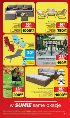 Pogląd oferty "Carrefour gazetka - Wyprzedaż na maxa" - ważna od 22.06.2026 | Strona: 3 | Produkty: Karta, Fotel ogrodowy, Fotel