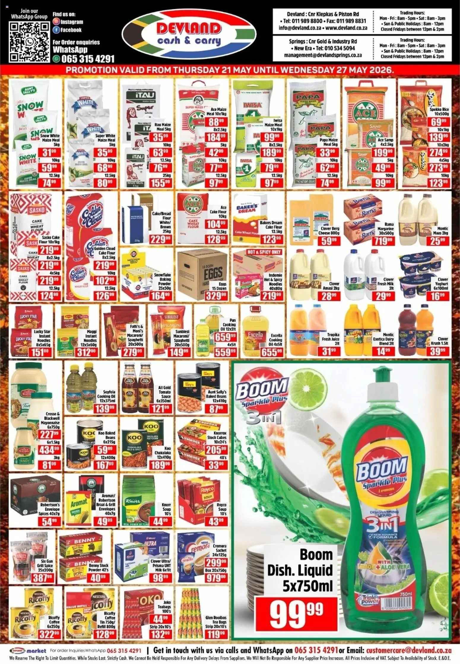 New Devland catalogue – valid from 21.05.2026 | Page: 1 | Products: Flour, Yoghurt, Juice, Lemon