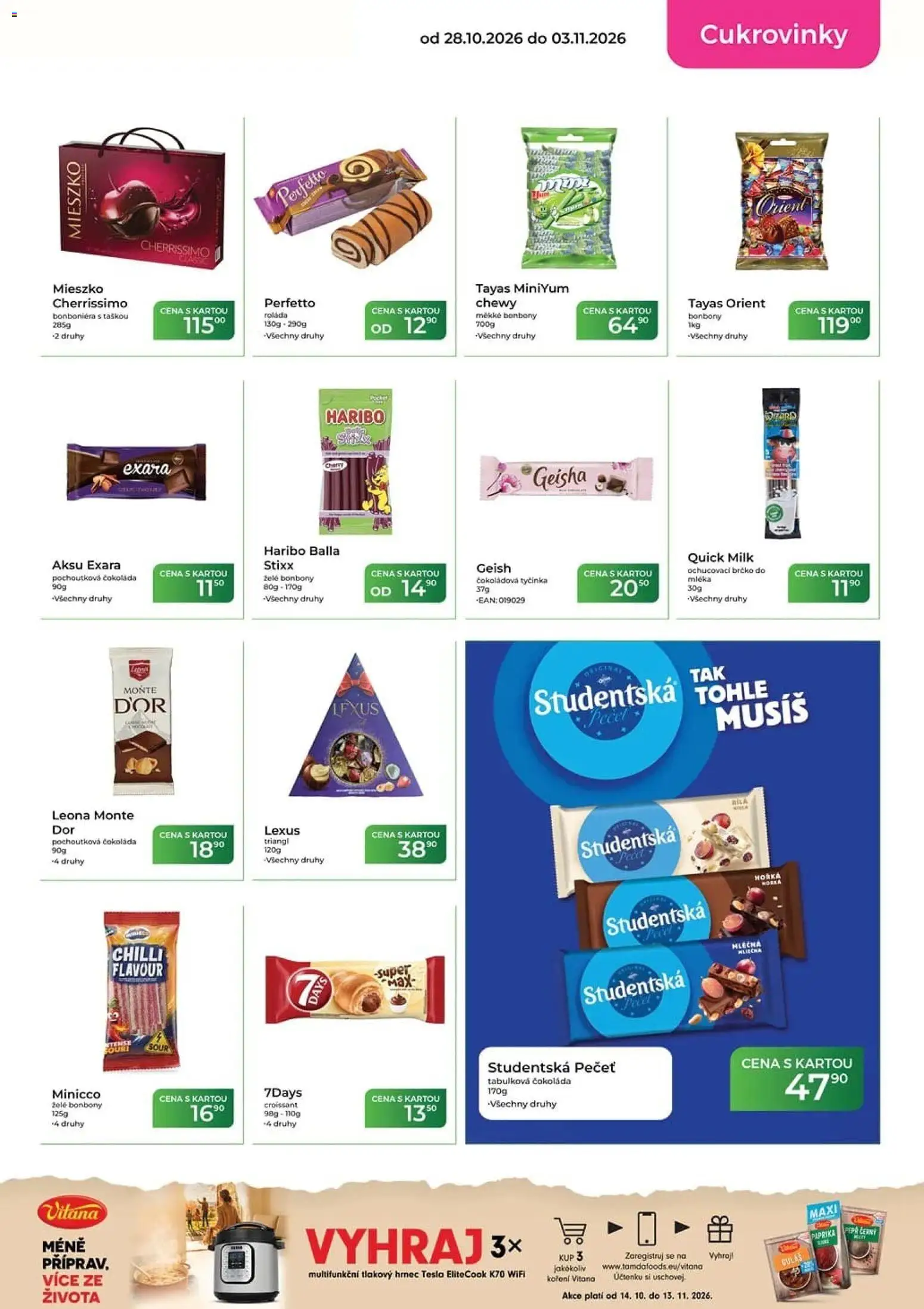 Tamda Foods leták od 28.10.2026 | Strana: 27 | Produkty: Tlakový hrnec, Cukrovinky, Želé bonbóny, Geisha