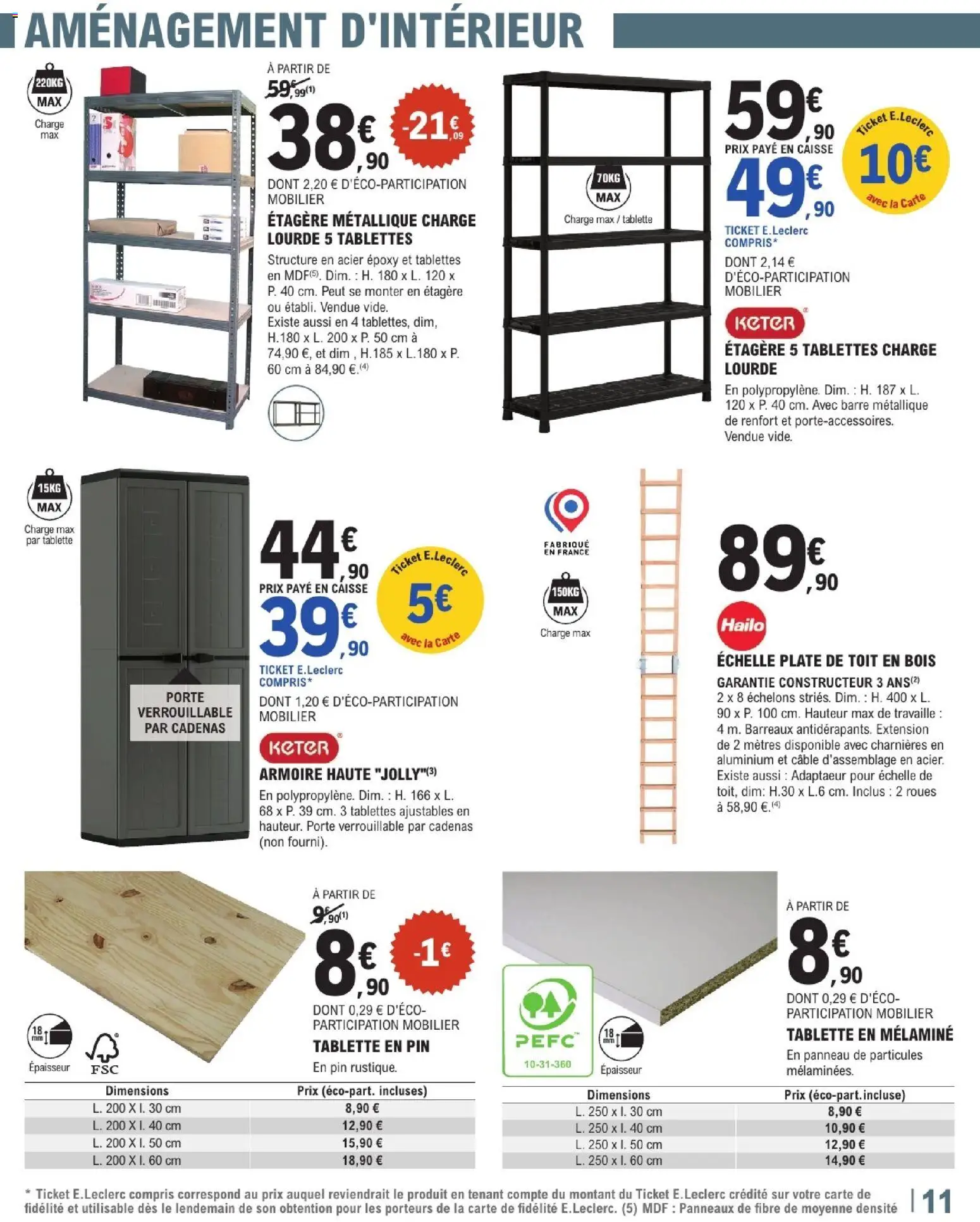 {H1} | Page: 11 | Produits: Tablette, Câble, Porte, Armoire