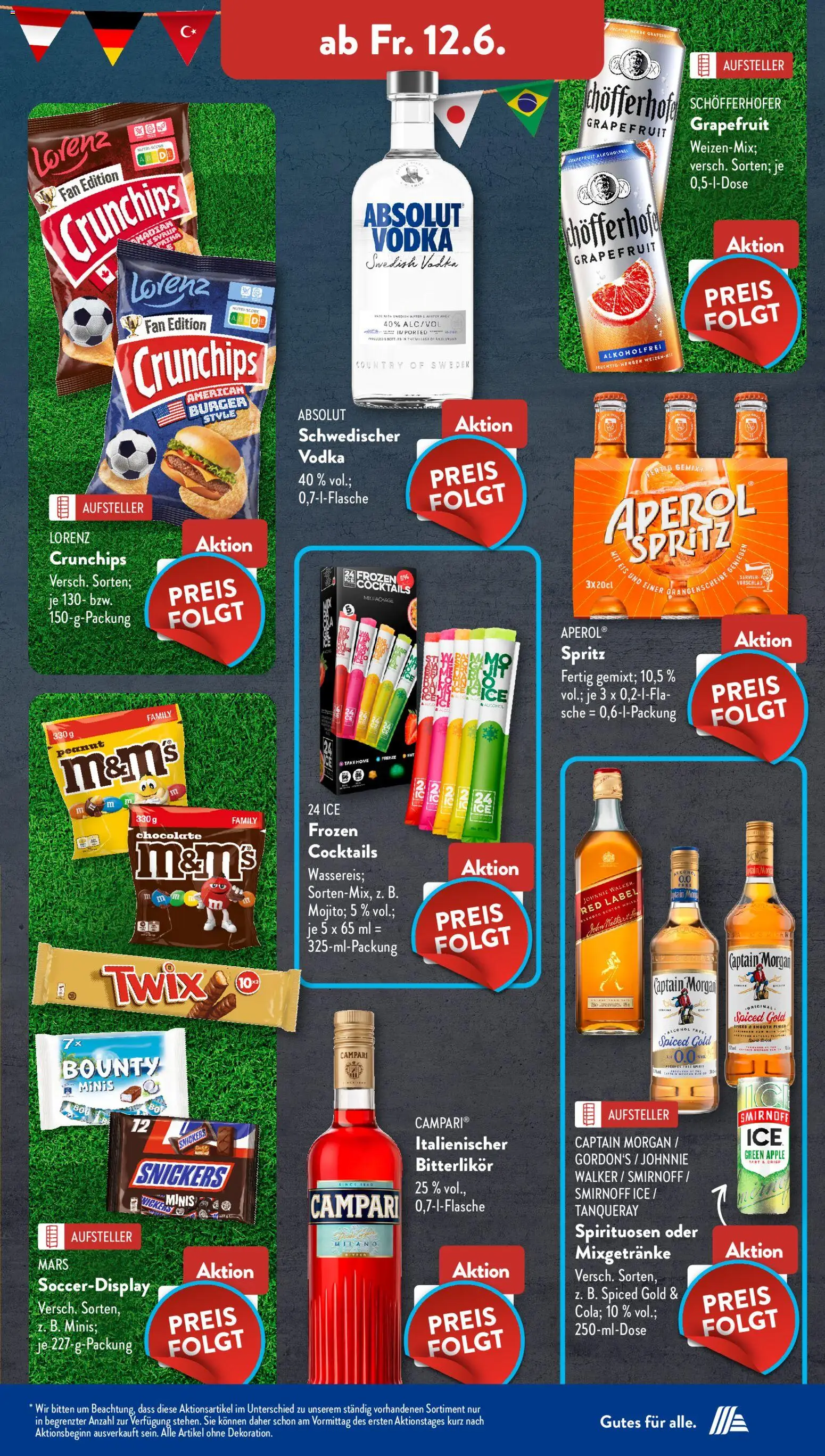Aldi Süd Prospekt – gültig ab 08.06.2026 | Seite: 16 | Produkte: Snickers, Apple, Grapefruit, Eis