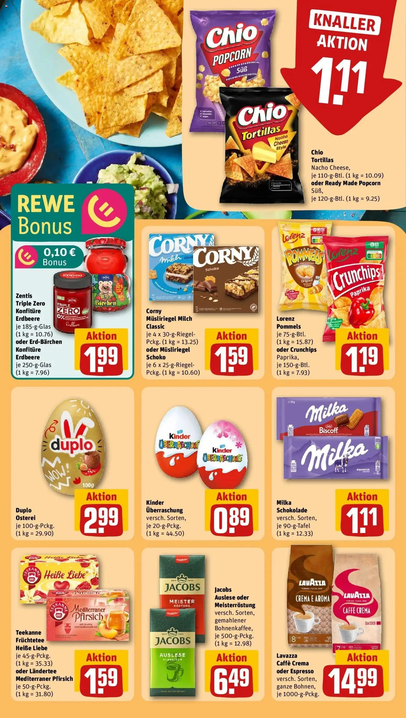 Rewe Prospekt Coesfeld	 – gültig ab 09.03.2026 | Seite: 23 | Produkte: Lavazza, Milch, Pfirsich, Chips