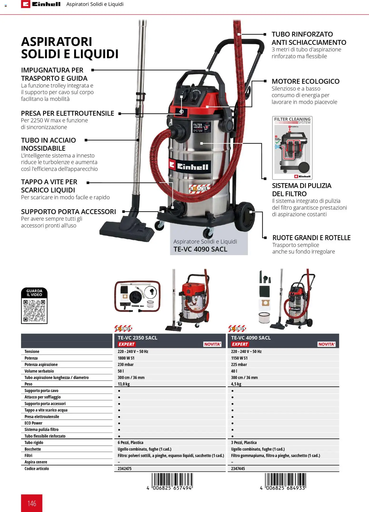 Volantino Einhell del 17.03.2026 | Pagina: 148 | Prodotti: Acqua, Video, Trolley, Presa