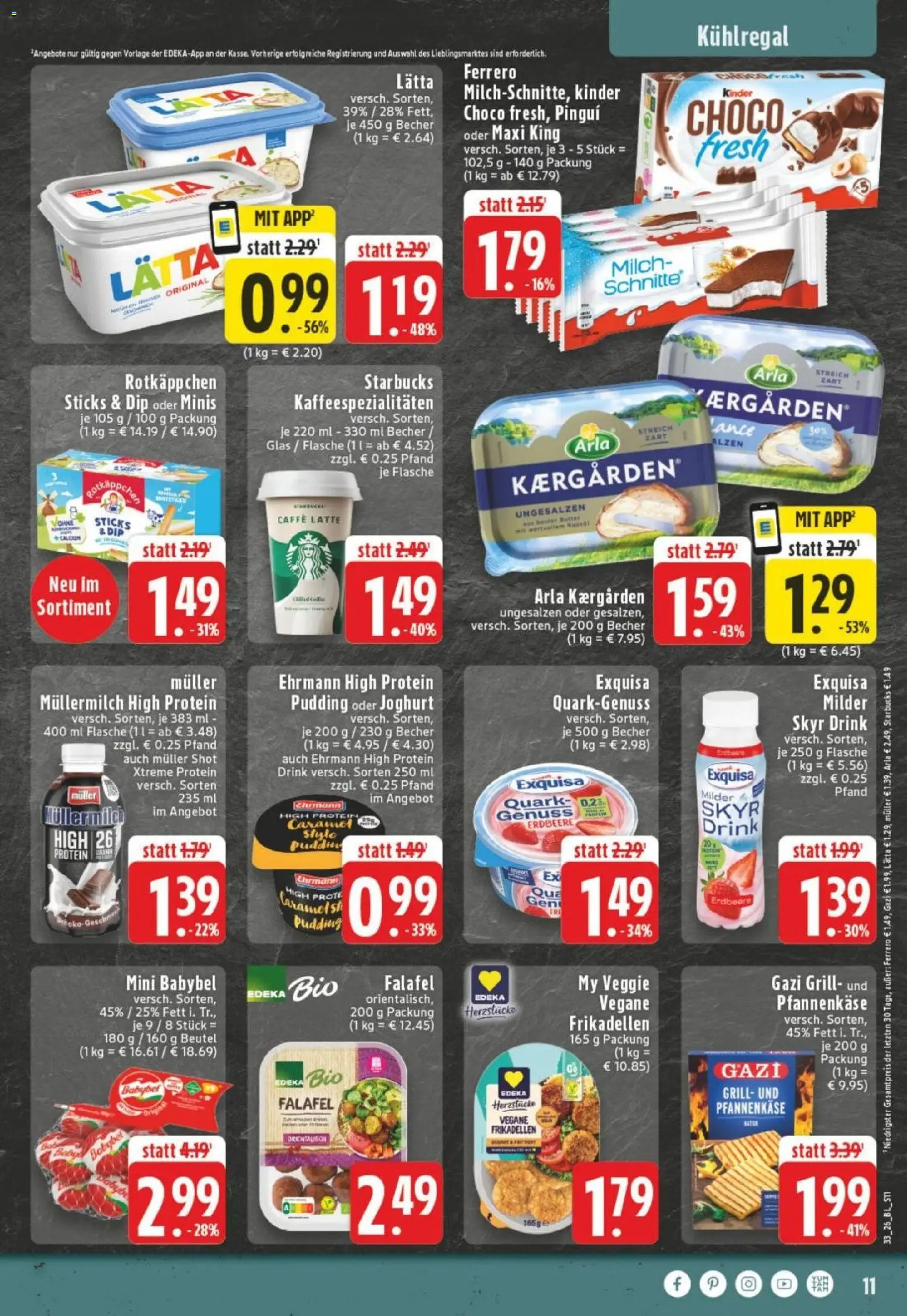 Edeka Prospekt Dortmund – gültig ab 10.08.2026 | Seite: 11 | Produkte: Joghurt, Pudding, Exquisa, Lätta