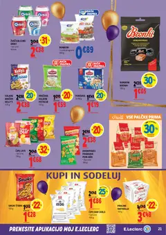 E.leclerc katalog akcije – veljaven od 21.10.2026 | Stran: 21 | Izdelki: Bonboni, Arašidi, Pistacije, Kos