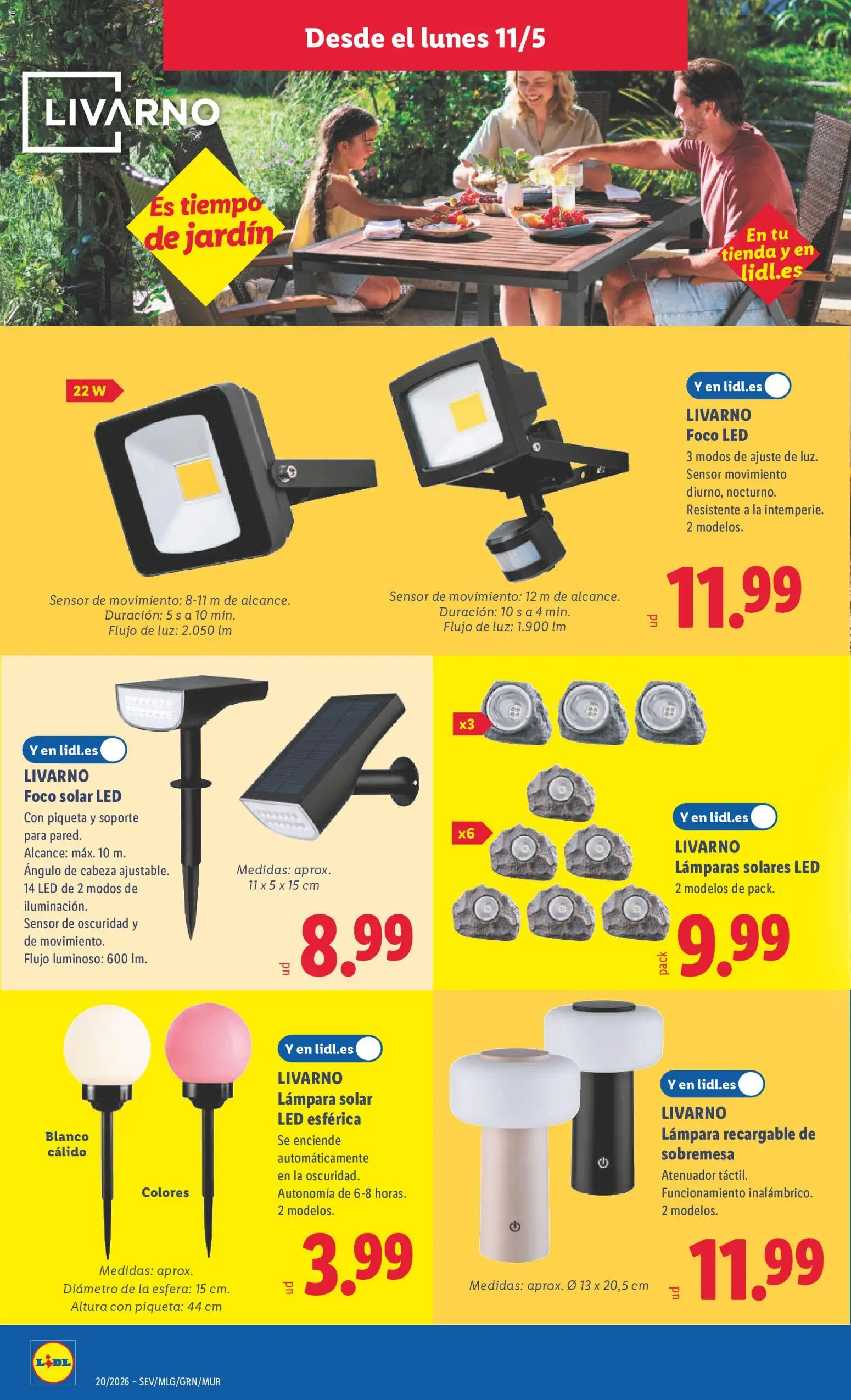 Lidl folleto de bazar │ válido desde el 11.05.2026 | Página: 12 | Productos: Απορρυπαντικό ρούχων σε σκόνη, Lámpara