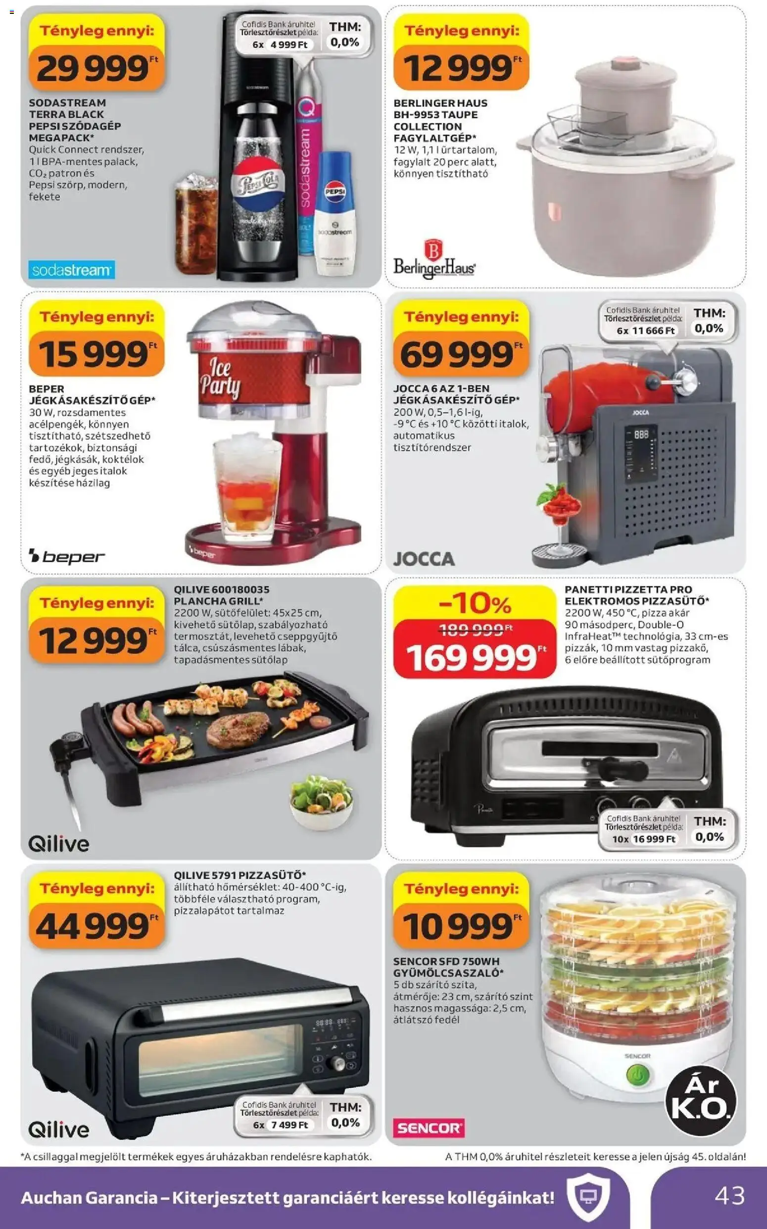 Auchan akciós ujság - amely érvényes a következő dátumtól: 2026.07.30. | Oldal: 43 | Termékek: Pepsi, Szódagép, Fagylalt, Italok