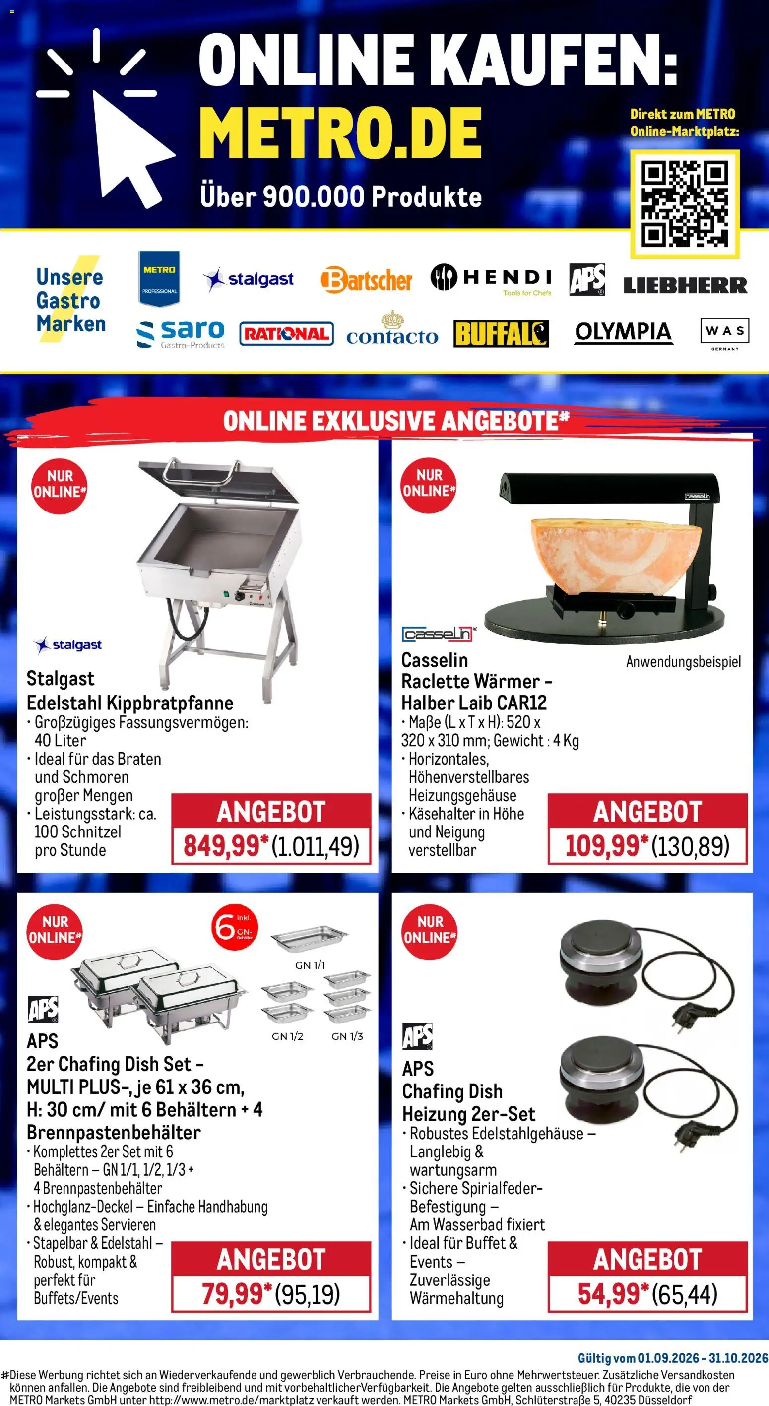 Metro Monats-Menü – gültig ab 01.10.2026 | Seite: 40 | Produkte: Liebherr, Gewicht, Schnitzel, Raclette