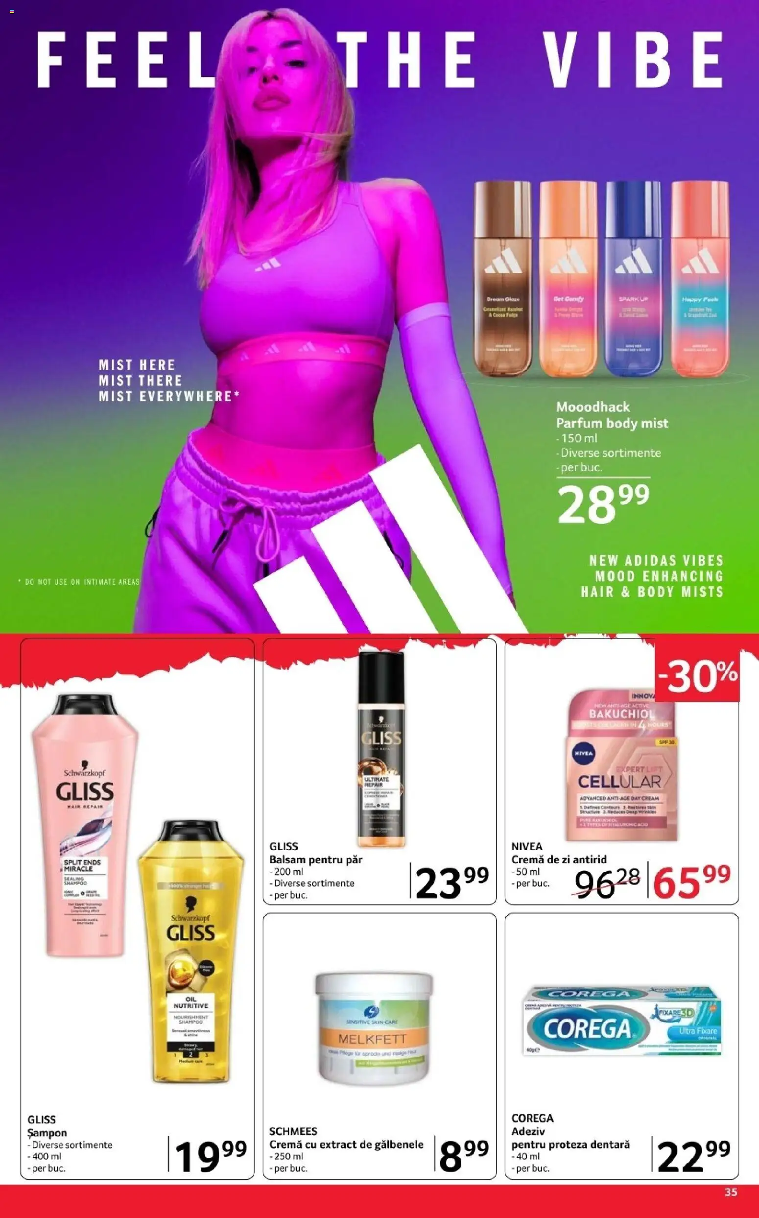 Noul catalog Selgros – valabil de la 03.04.2026 | Pagină: 35 | Produse: Cremă de zi, Body, Balsam, Adeziv