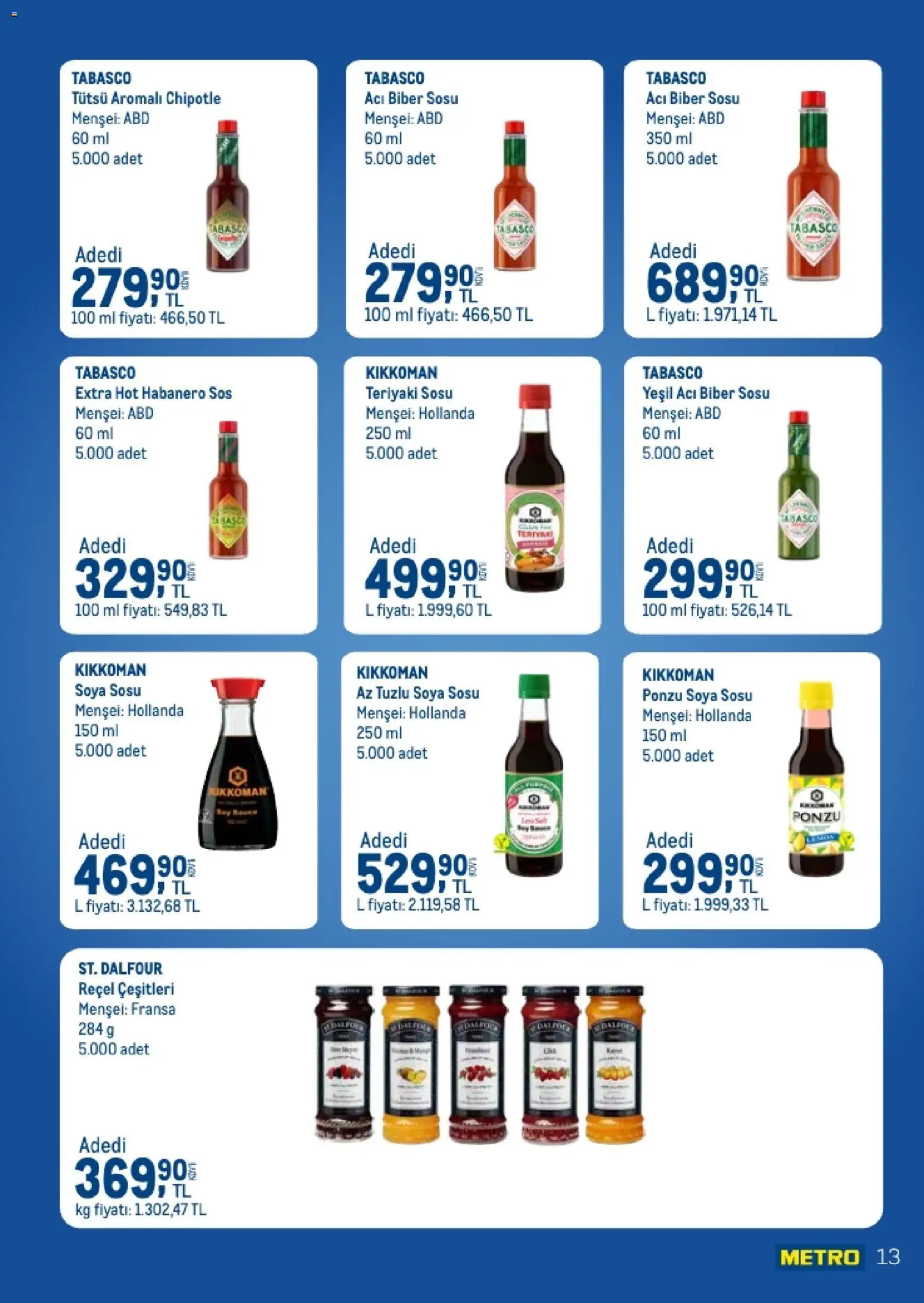 Metro - Q4 Tedarikçi Flyer - 23 Eylül 2026 tarihinden itibaren geçerlidir | Sayfa: 13 | Ürünler: Soya sosu, Sos, Biber, Acı biber