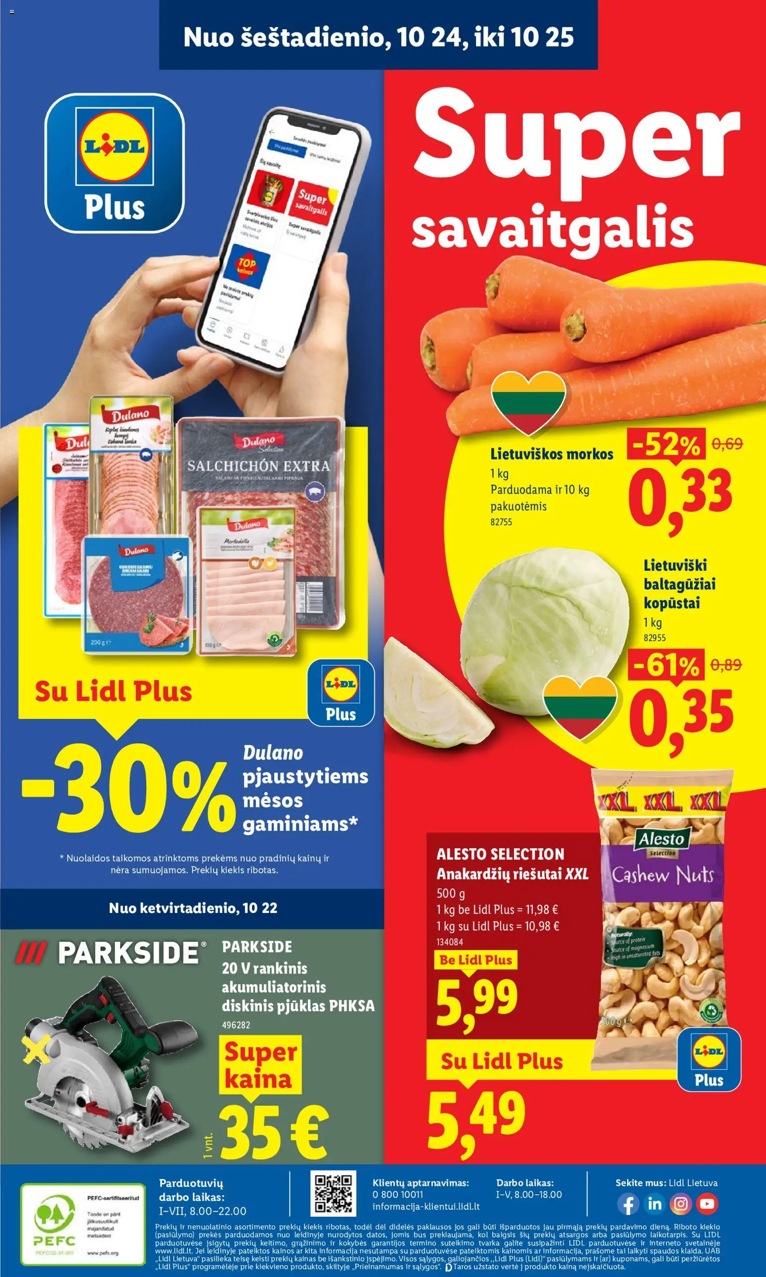LIDL akcijos nuo 2026.10.19 | Puslapis: 36 | Prekių: Riešutai, Kopūstai, Morkos