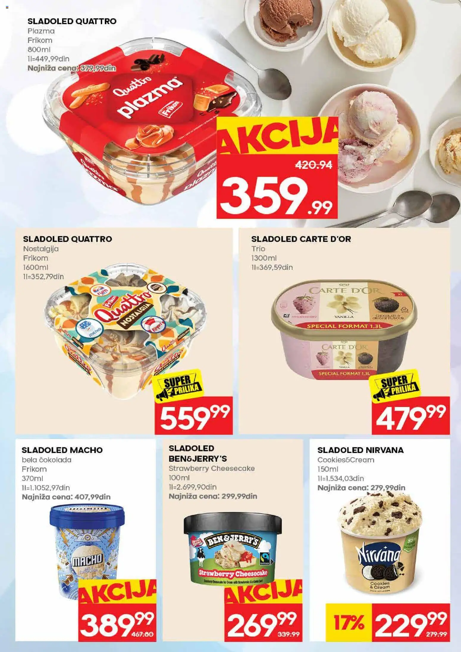 Roda katalog - važi od 04.06.2026 | Strana: 13 | Proizvode: Sladoled, Plazma, Cheesecake, Čokolada