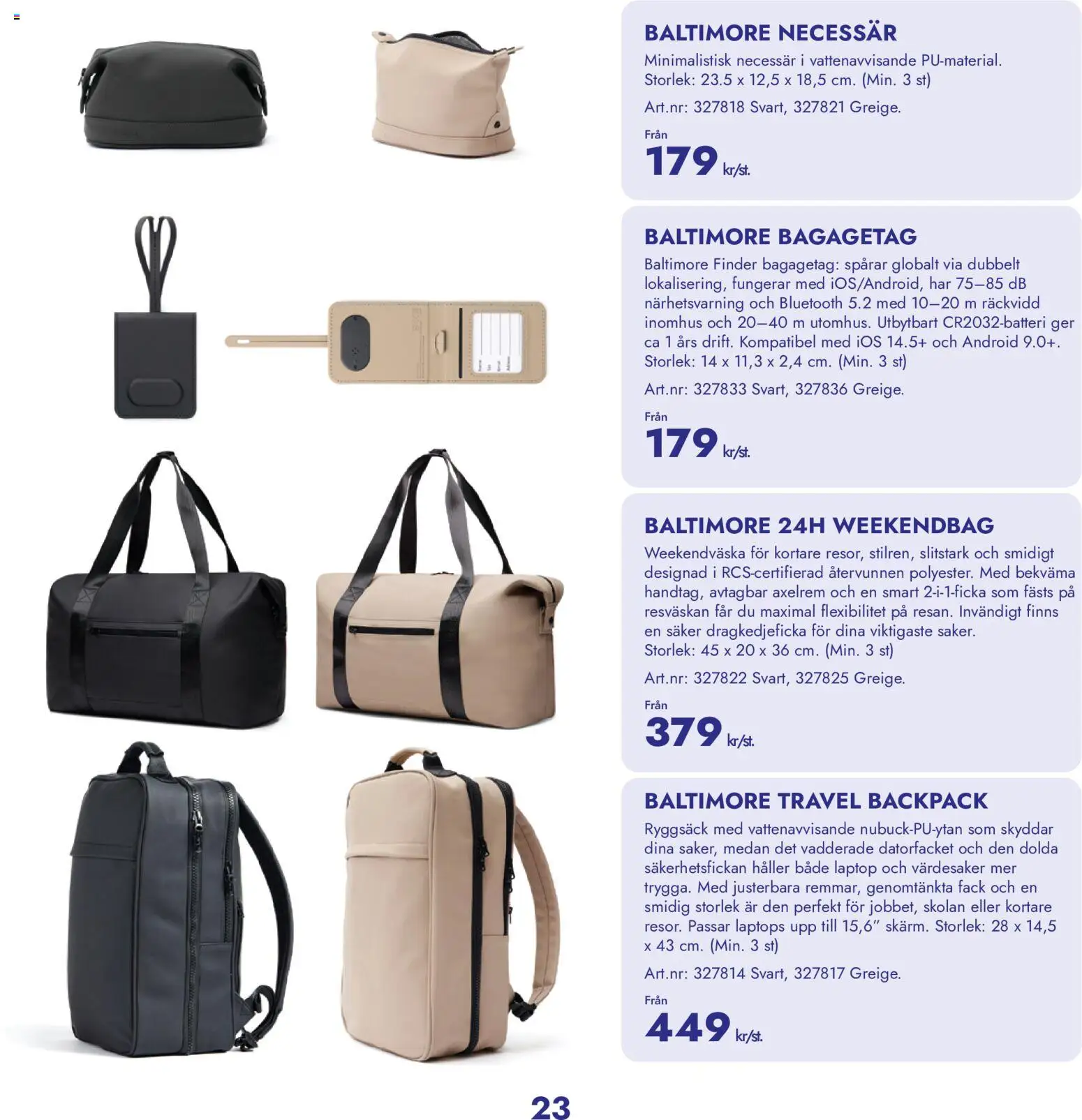 Lyreco reklamblad aktuell från 19/08/2026 | Sida: 23 | Produkter: Ryggsäck, Necessär