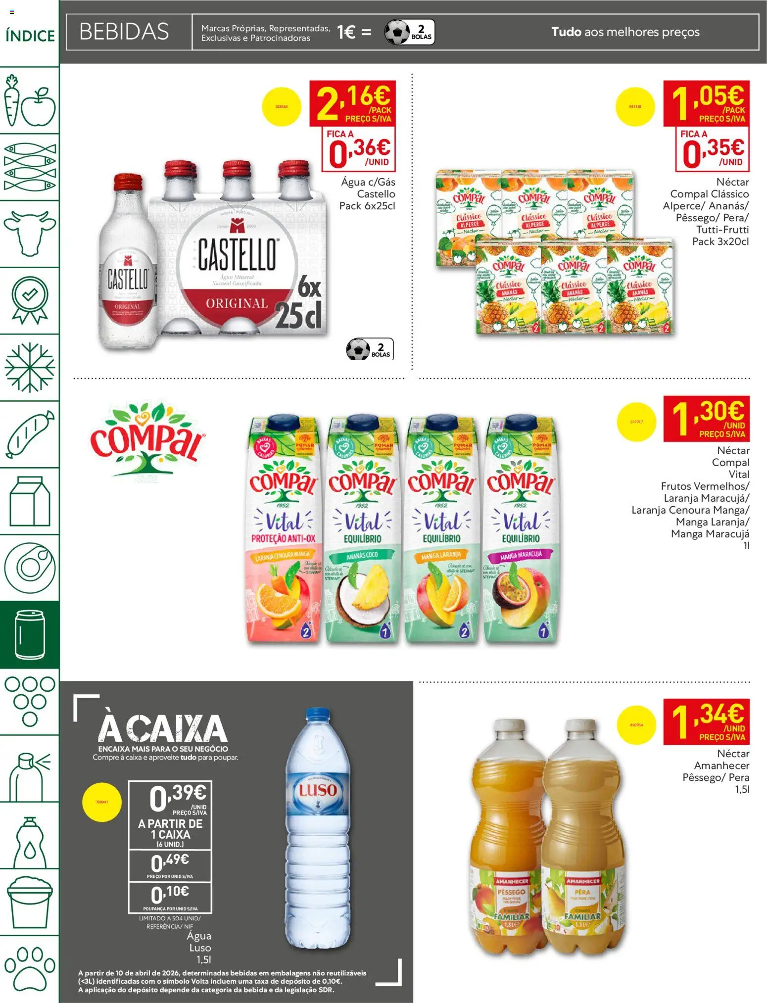 Recheio folheto Madeira │ válido de 05.05.2026 | Página: 30 | Produtos: Agua, Caixa, Cenoura, Bebida