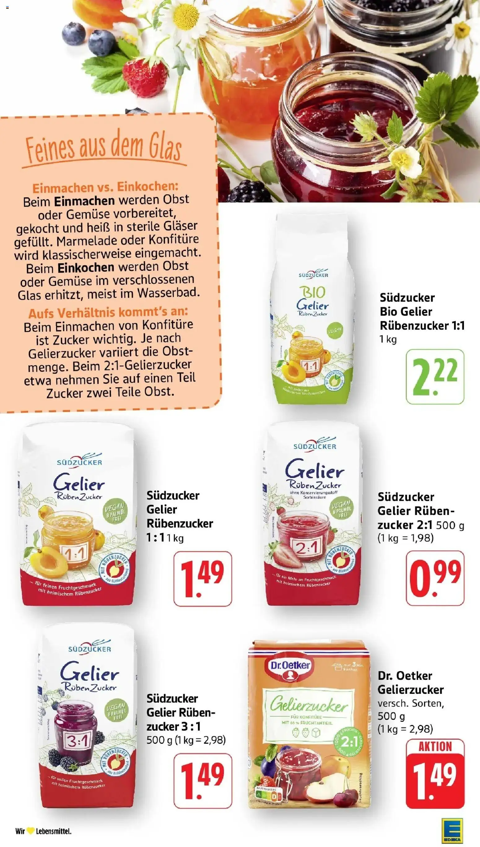 Edeka Prospekt Trier – gültig ab 08.06.2026 | Seite: 32 | Produkte: Gelierzucker, Gemüse, Obst, Zucker